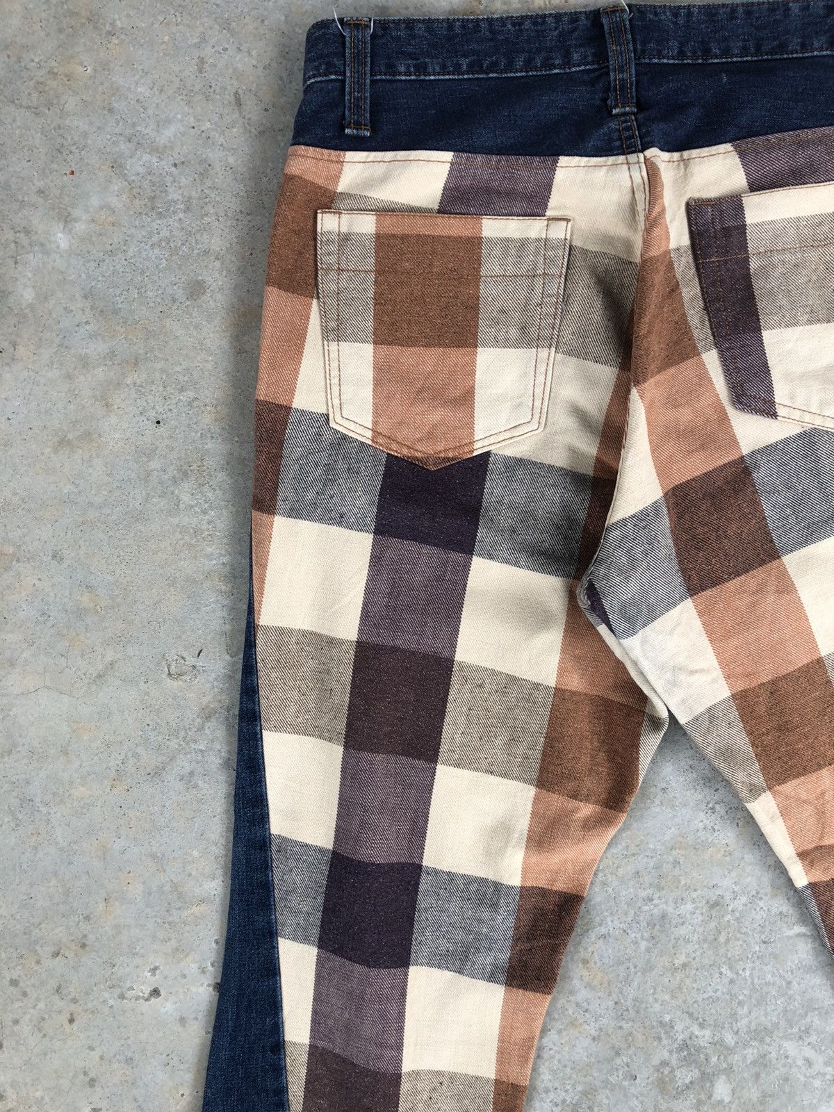 Japanese Brand Rare Ray Cassin Plaid Jeans Made in japan Size US 31 - 10 Thumbnail