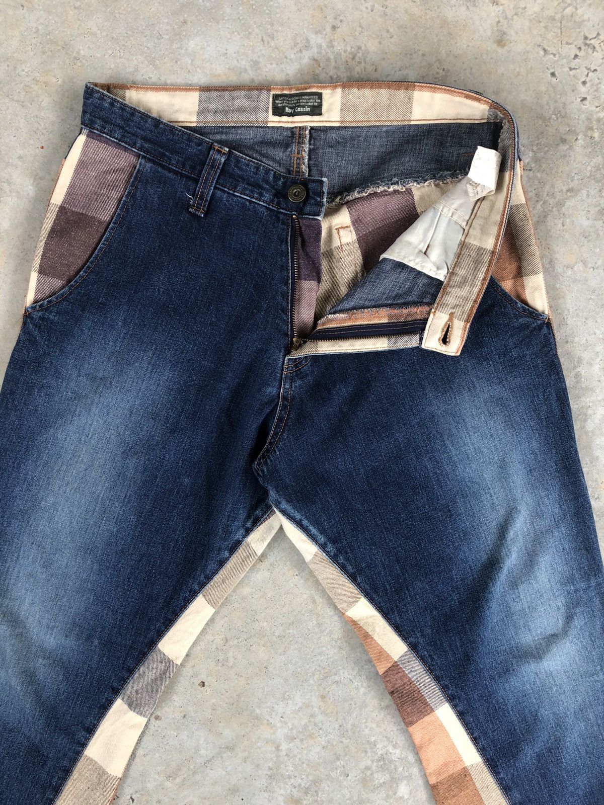 Japanese Brand Rare Ray Cassin Plaid Jeans Made in japan Size US 31 - 7 Thumbnail