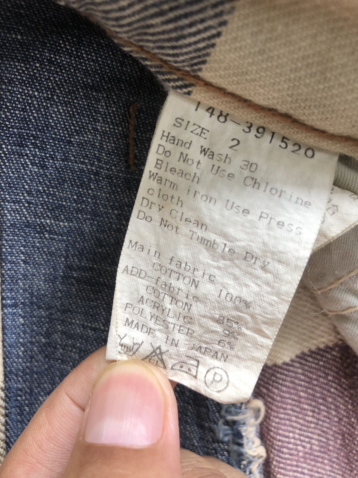 Japanese Brand Rare Ray Cassin Plaid Jeans Made in japan Size US 31 - 16 Thumbnail