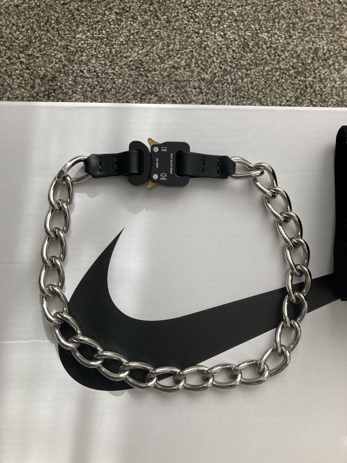 Alyx Rollercoaster Chain with black leather buckle
