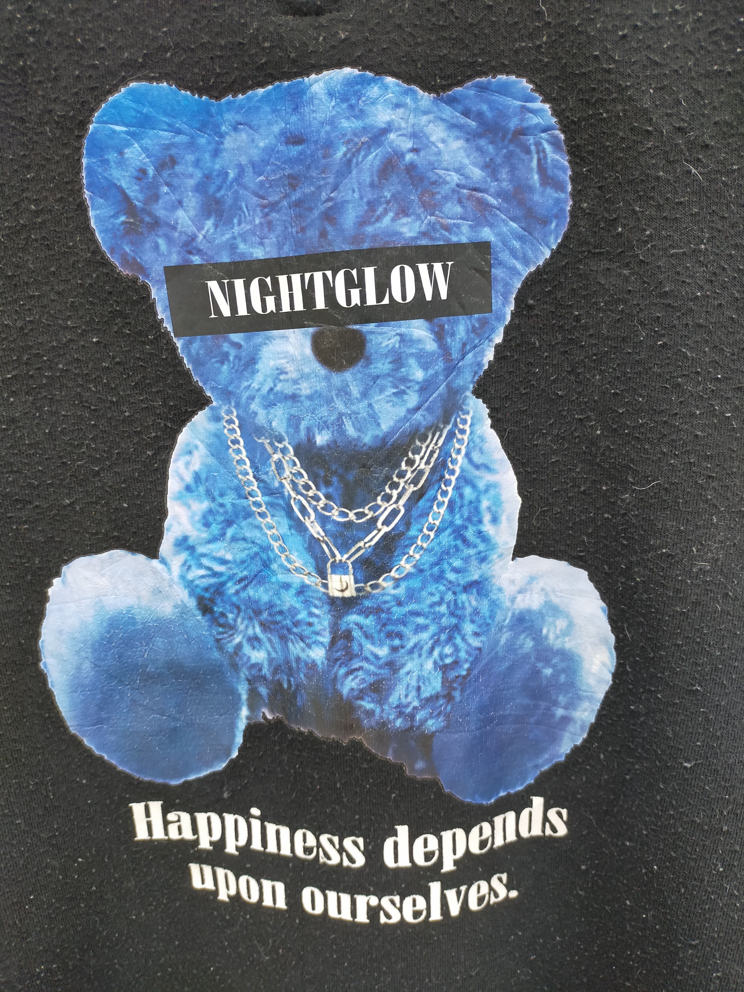 Japanese Brand Nightglow Punk Bear Quarter Zip Hoodie Size US L / EU 52-54 / 3 - 5 Thumbnail