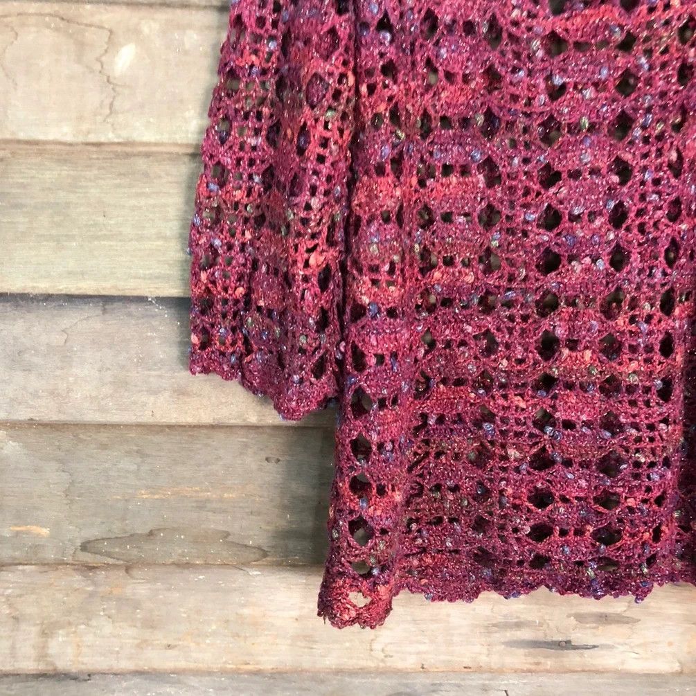 Vintage Japanese Brand crochet Purple Knitwear #H053 Size US S / EU 44-46 / 1 - 4 Thumbnail