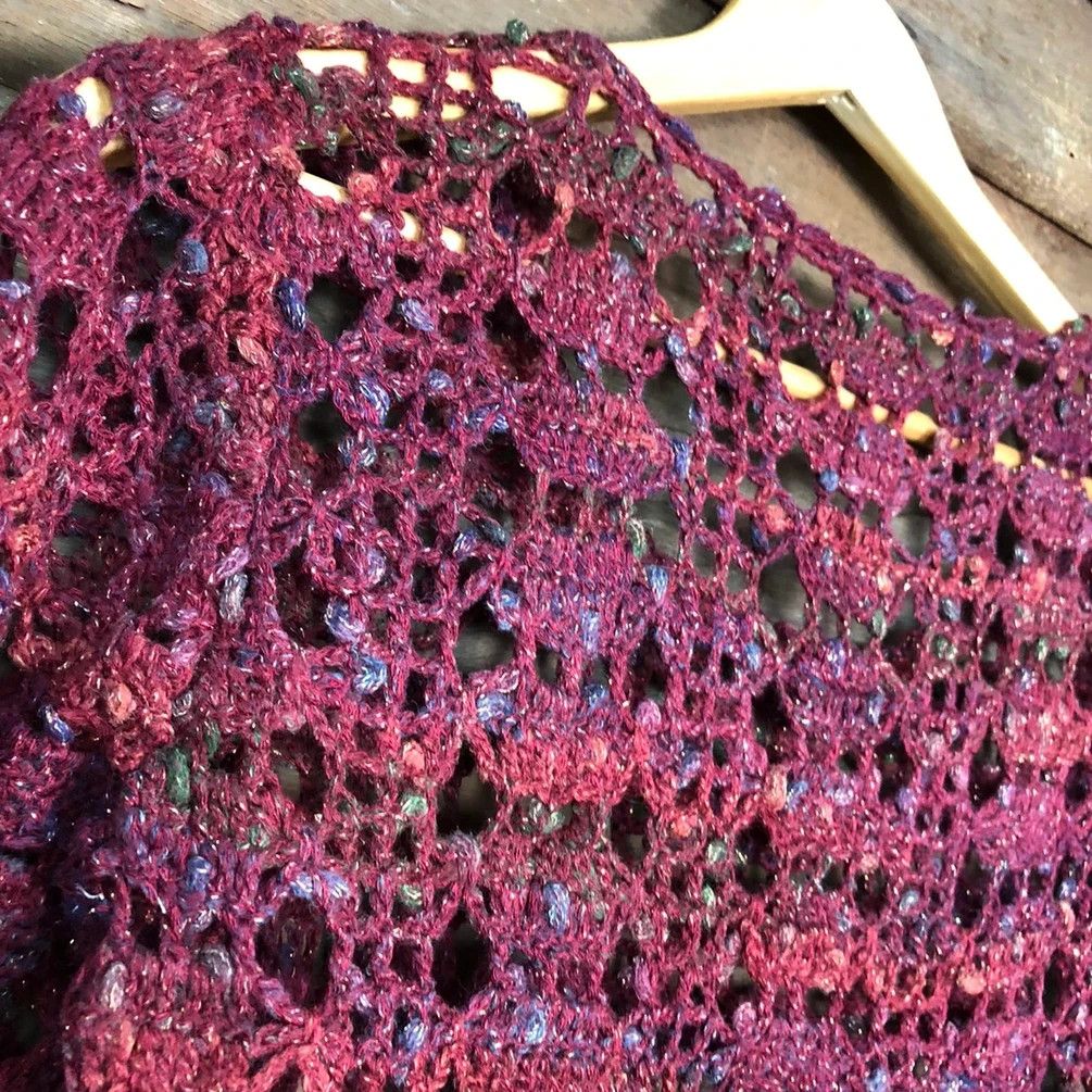 Vintage Japanese Brand crochet Purple Knitwear #H053 Size US S / EU 44-46 / 1 - 6 Thumbnail