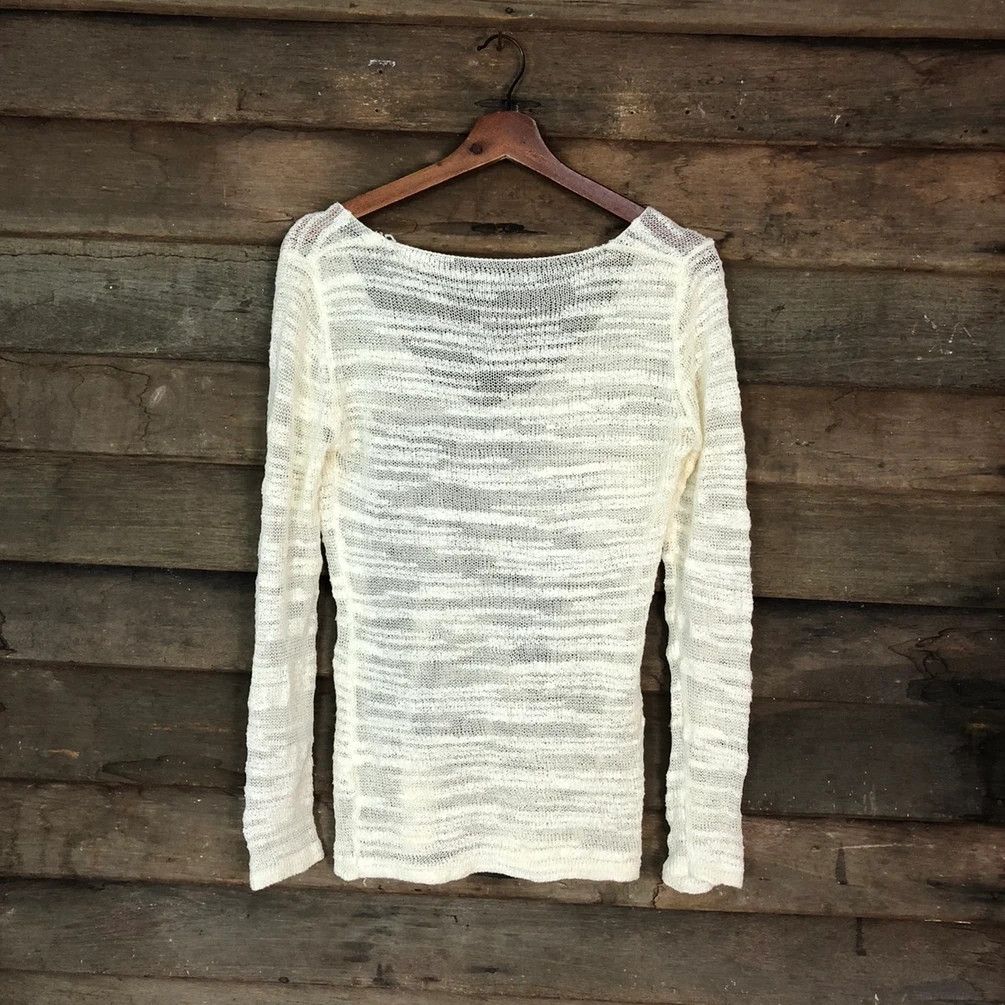 Homespun Knitwear Love Junkie Cream crochet sexy Knitwear #H023 Size US M / EU 48-50 / 2 - 10 Thumbnail