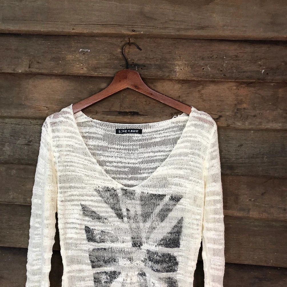 Homespun Knitwear Love Junkie Cream crochet sexy Knitwear #H023 Size US M / EU 48-50 / 2 - 2 Thumbnail