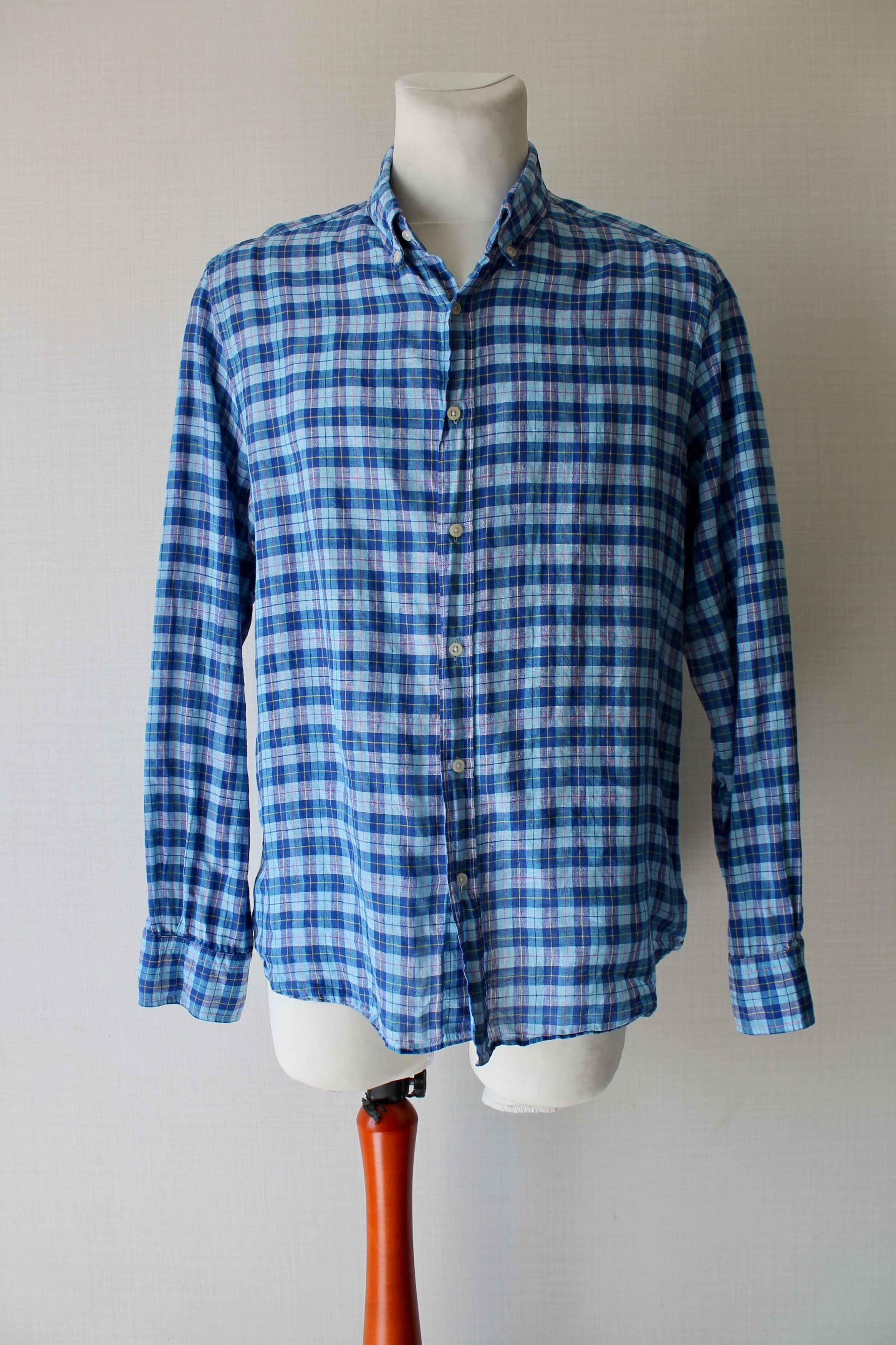 Massimo Dutti massimo dutti checkered linen shirt L-XL Size US L / EU 52-54 / 3 - 5 Thumbnail