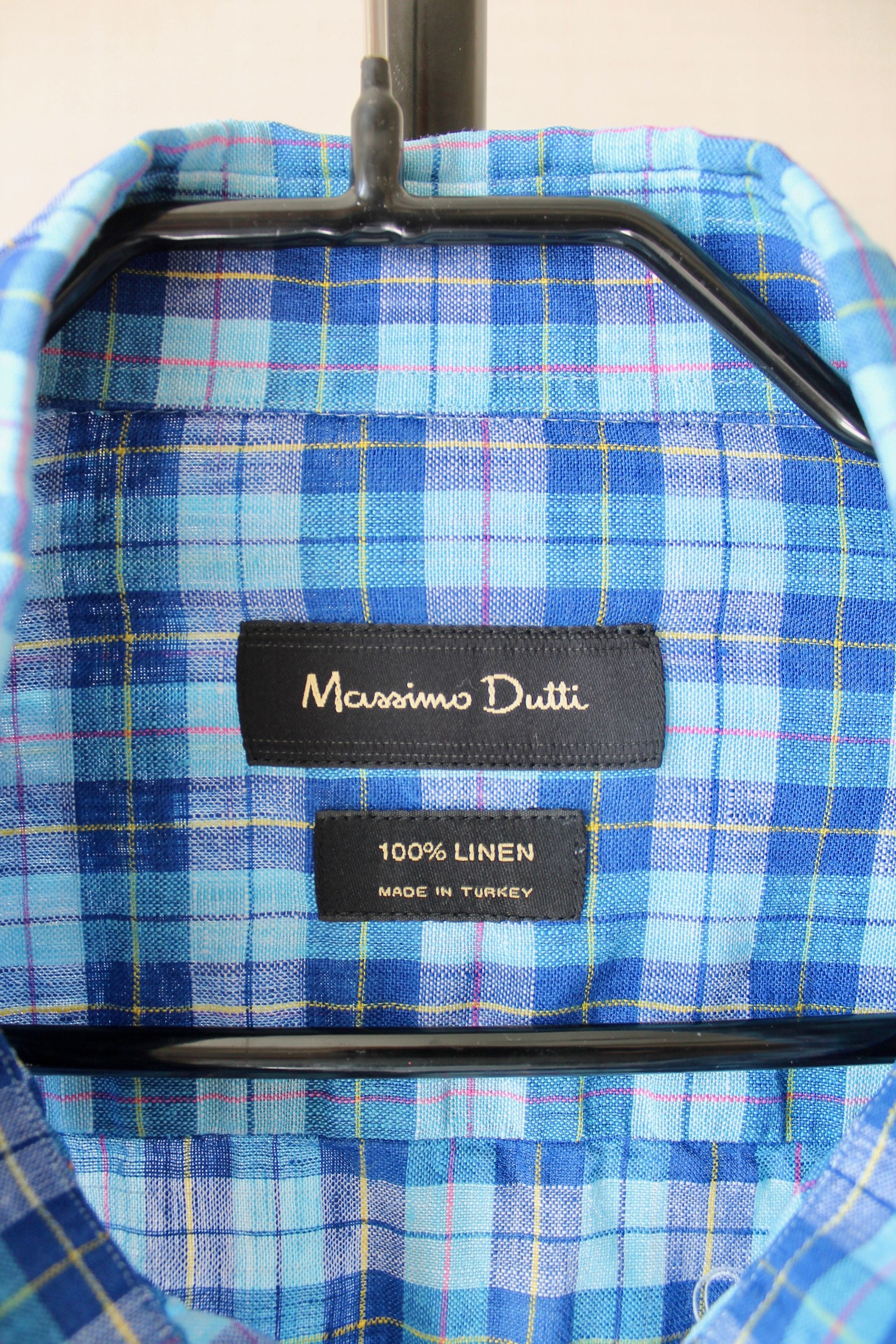 Massimo Dutti massimo dutti checkered linen shirt L-XL Size US L / EU 52-54 / 3 - 3 Thumbnail
