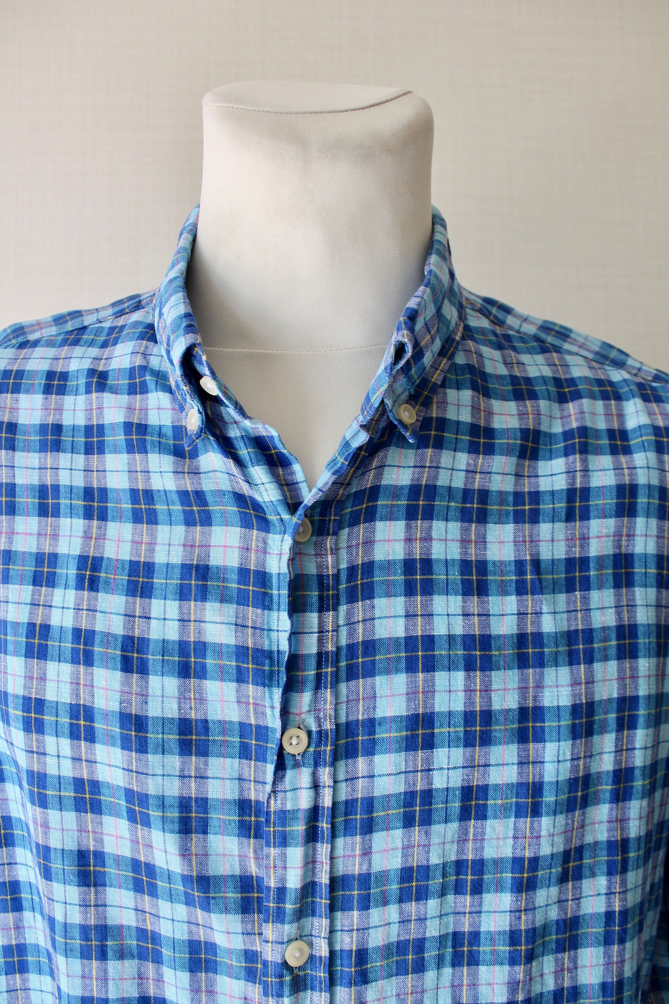 Massimo Dutti massimo dutti checkered linen shirt L-XL Size US L / EU 52-54 / 3 - 6 Thumbnail