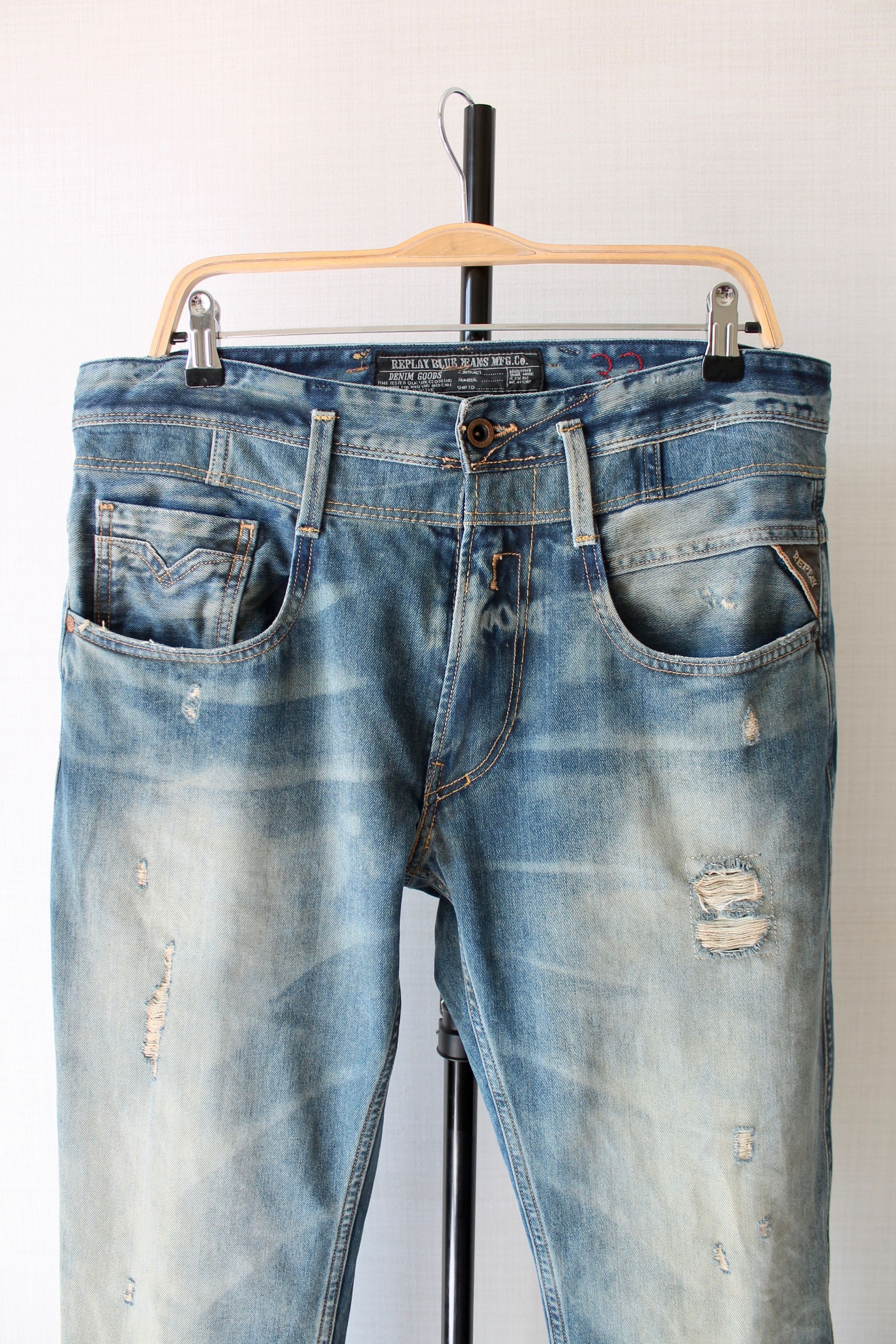 Replay Replay denim faded pants jeans slim fit Size US 34 / EU 50 - 3 Thumbnail