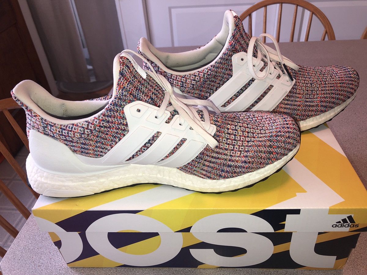 Mens ultra boost 4.0 white multicolor best sale