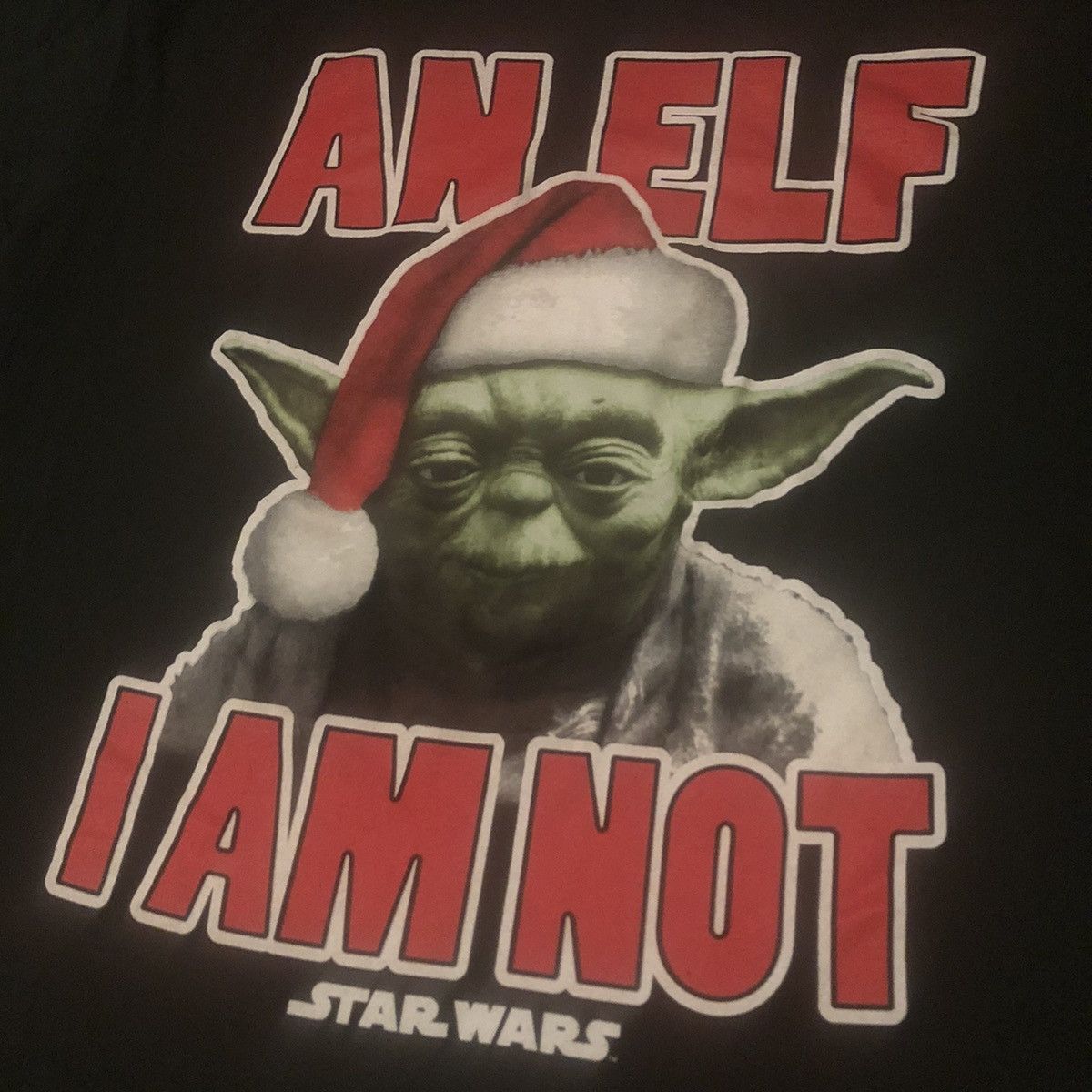 Star Wars Vintage 2000s Star Wars Yoda An Elf I Am Not Christmas Tee Size US XL / EU 56 / 4 - 3 Thumbnail