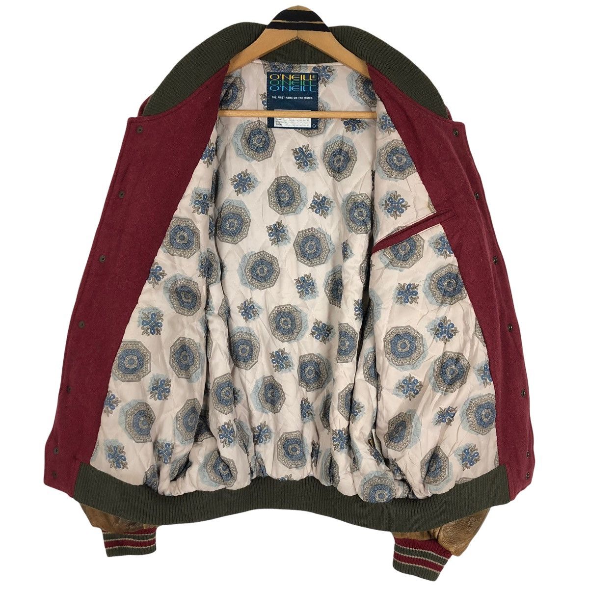 O'Neill × Vintage Vintage 90s O’neill Wool Leather Varsity Jacket Big Logo Size US XL / EU 56 / 4 - 16 Thumbnail