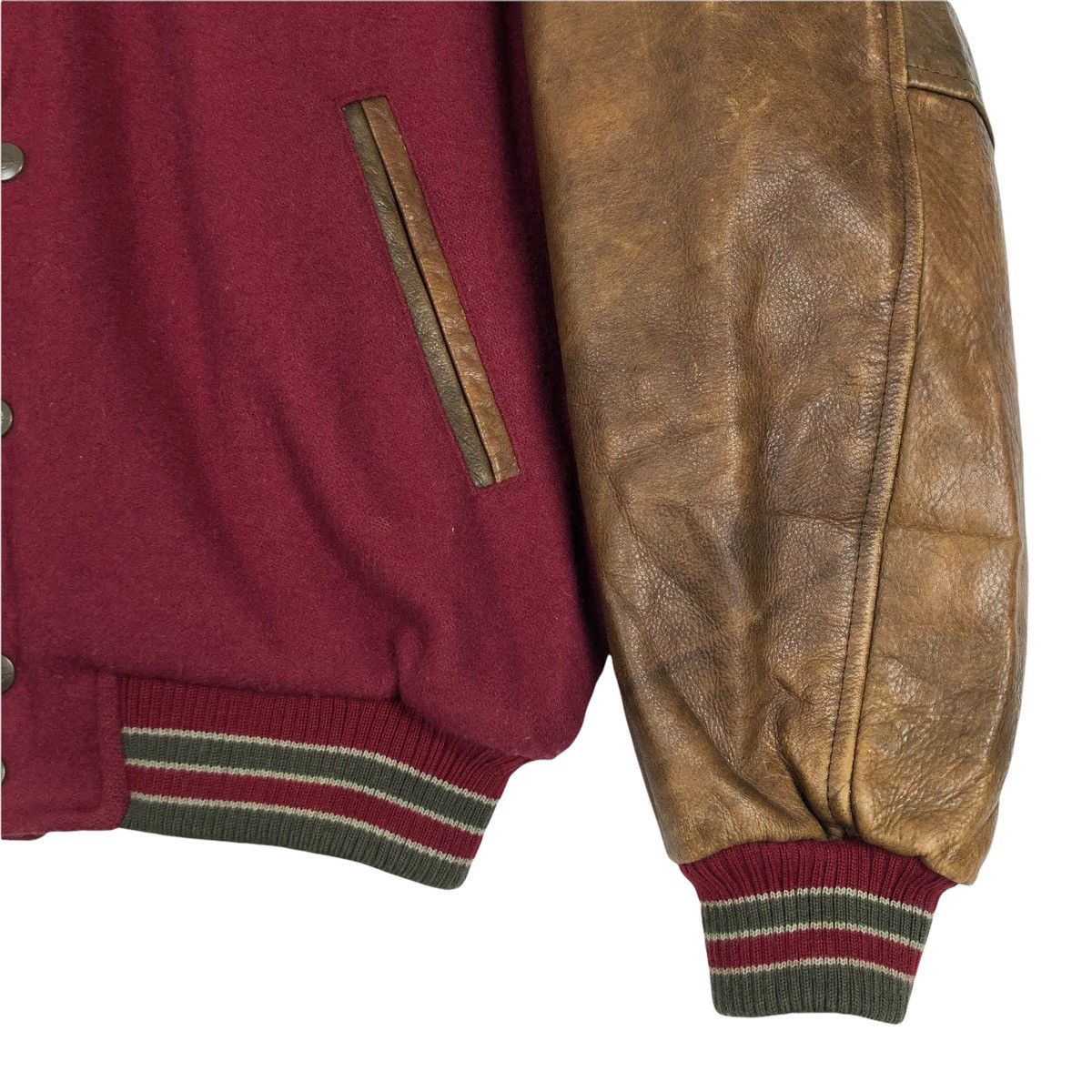 O'Neill × Vintage Vintage 90s O’neill Wool Leather Varsity Jacket Big Logo Size US XL / EU 56 / 4 - 8 Thumbnail