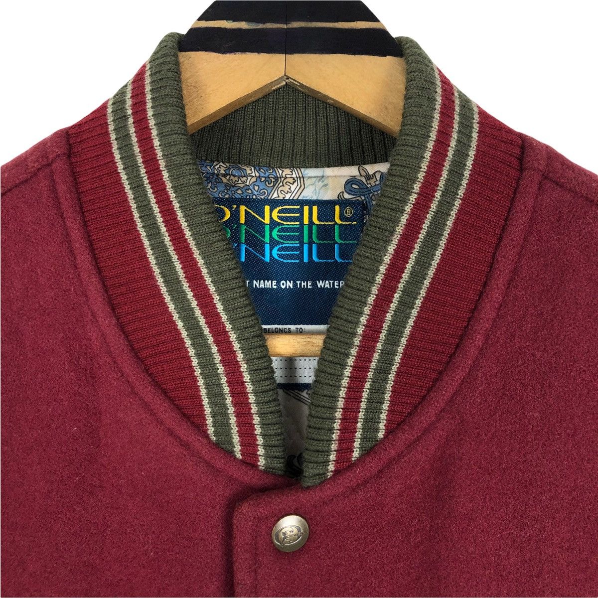 O'Neill × Vintage Vintage 90s O’neill Wool Leather Varsity Jacket Big Logo Size US XL / EU 56 / 4 - 13 Thumbnail