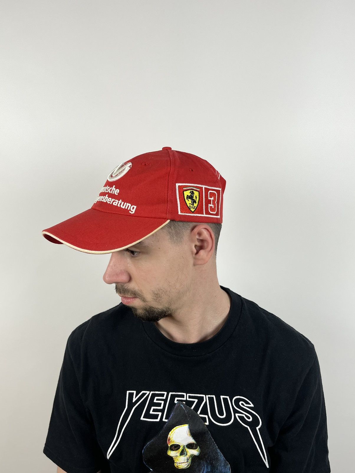 Ferrari 00s Vintage Ferrari F1 Michael Schumacher World Champion Cap Size ONE SIZE - 3 Thumbnail