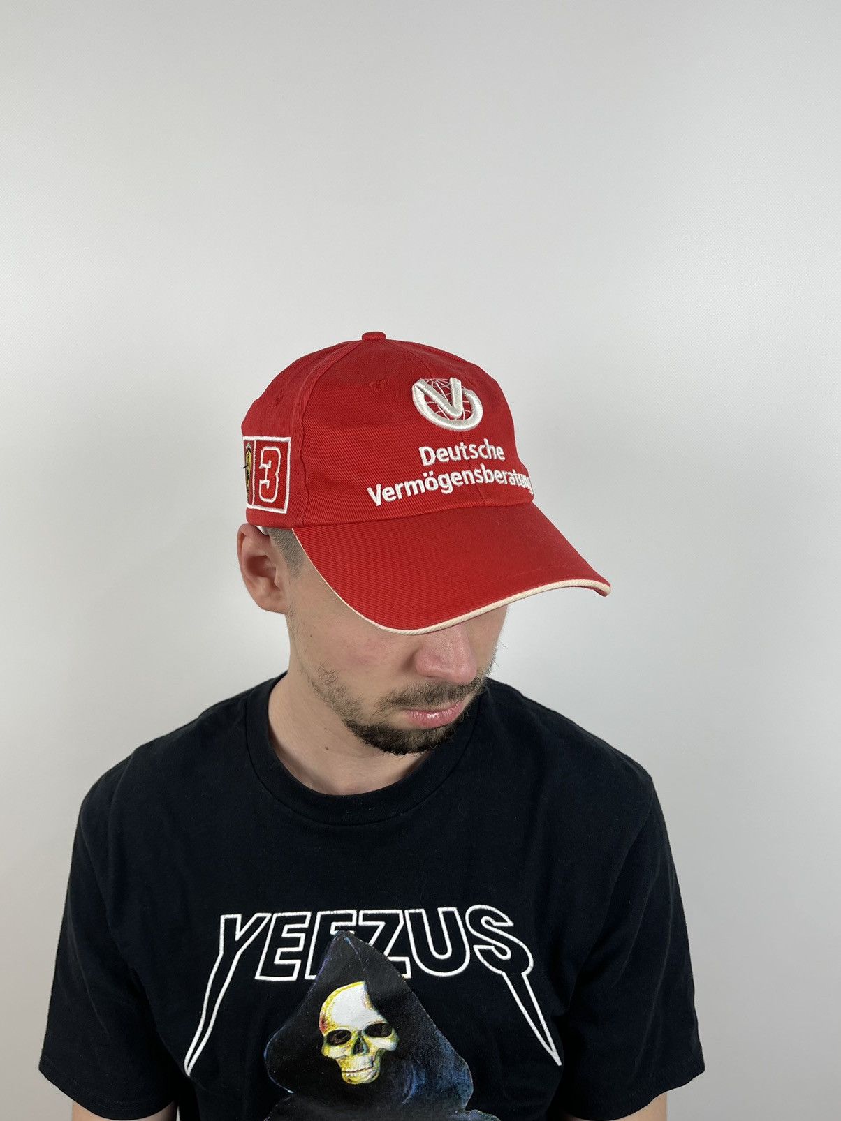 Ferrari 00s Vintage Ferrari F1 Michael Schumacher World Champion Cap Size ONE SIZE - 5 Thumbnail