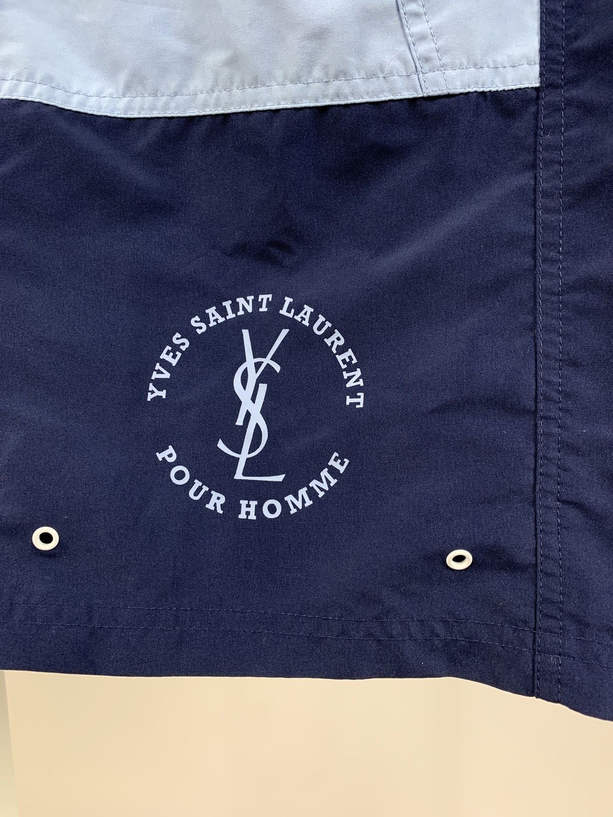 Vintage Vintage Yves Saint Laurent Pour Homme YSL Navy Blue Shorts Size US 34 / EU 50 - 10 Thumbnail
