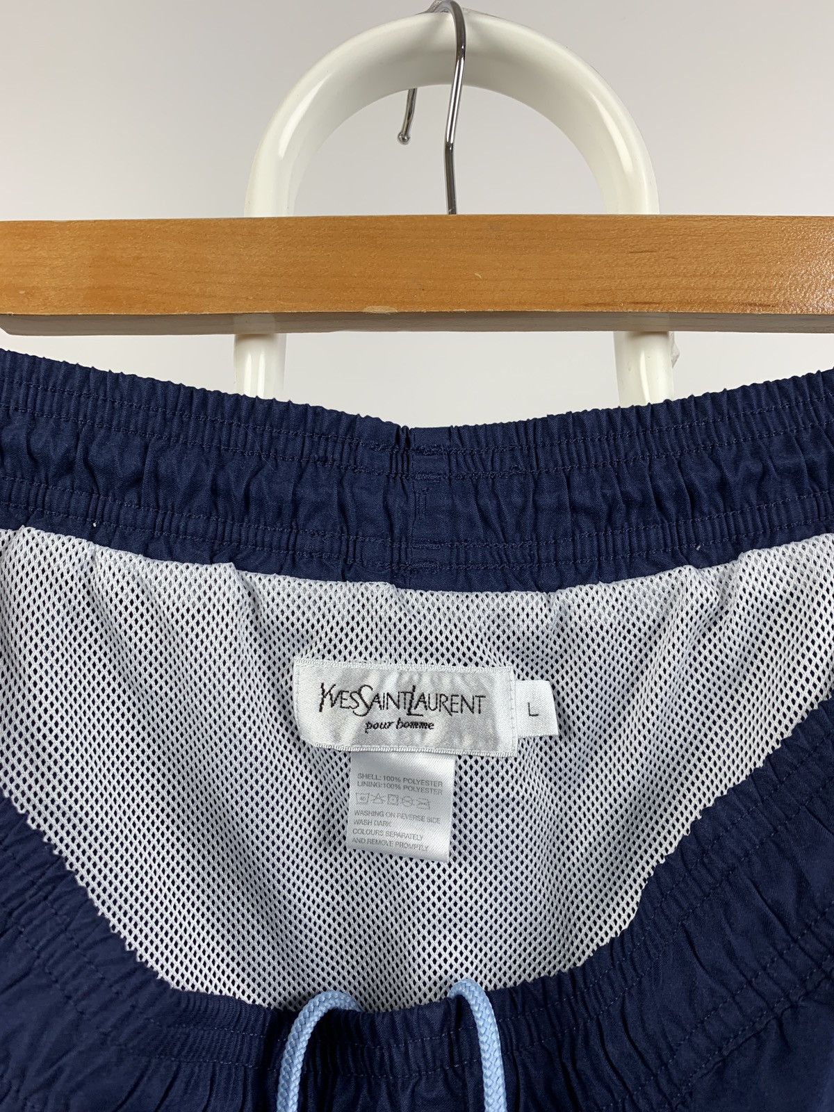 Vintage Vintage Yves Saint Laurent Pour Homme YSL Navy Blue Shorts Size US 34 / EU 50 - 17 Thumbnail