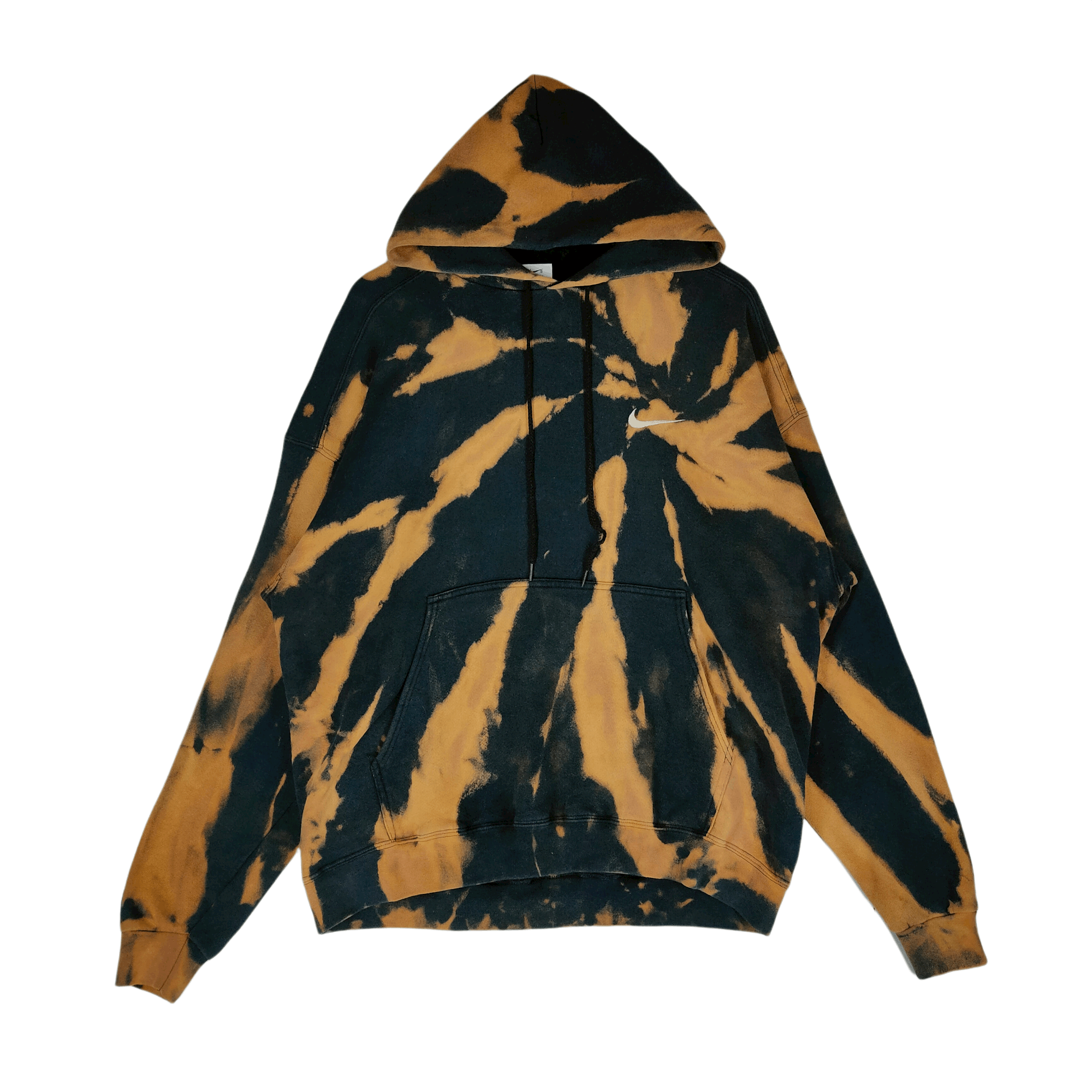 Nike × Vintage Vintage 90s NIKE EMBROIDERY SWOOSH Custom Bleach Hoodie Size US XL / EU 56 / 4 - 1 Thumbnail