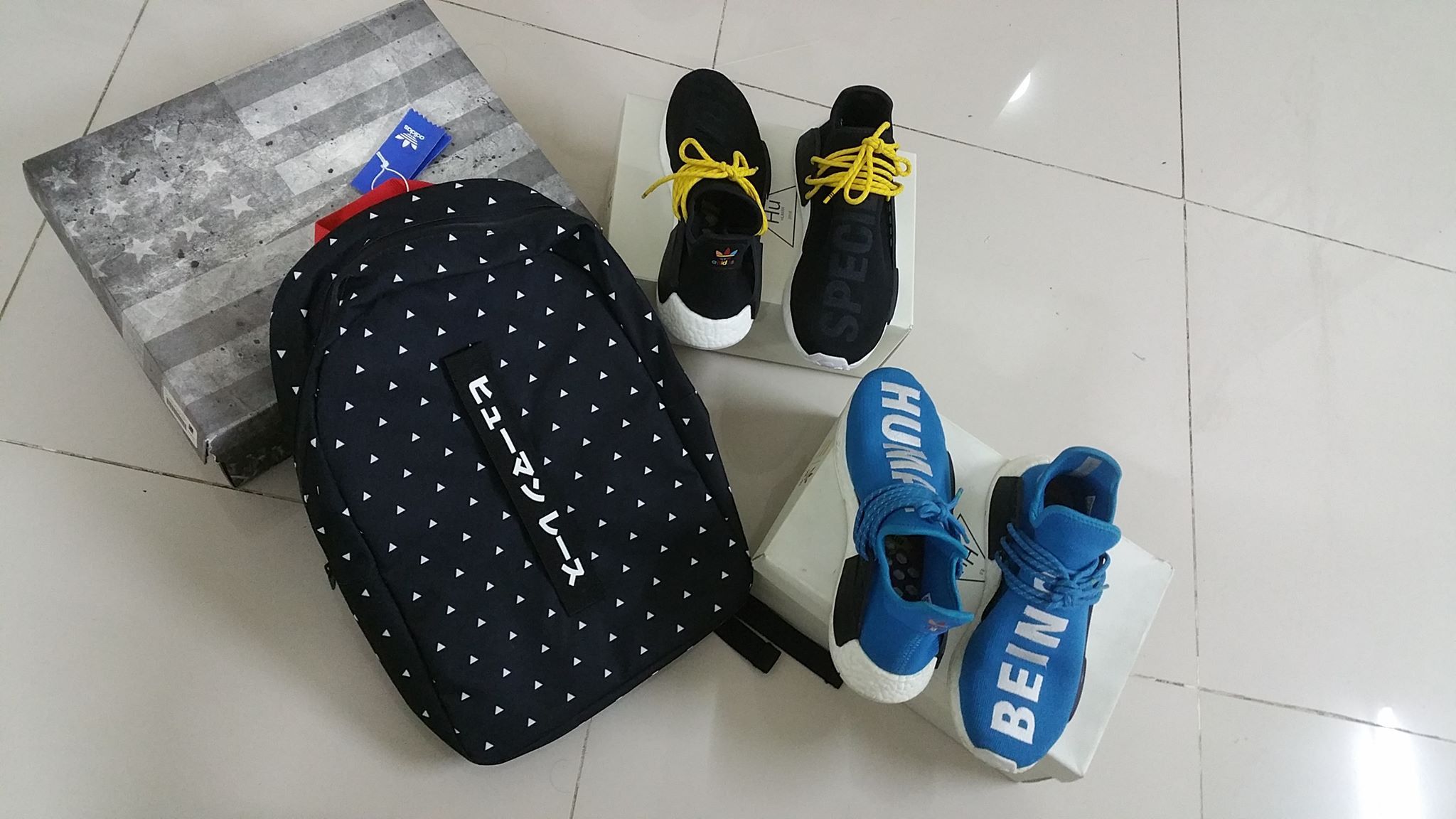 Adidas Pharrell ADIDAS PHARRELL WILLIAMS HU HUMAN RACE BACKPACK ZAINO UNISEX BR6626 FREESHIPPING Grailed