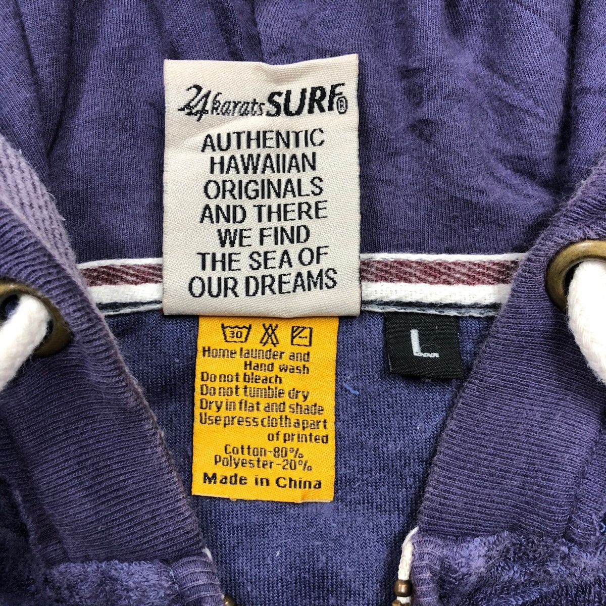 Vintage 24 Karats Surf Fleece Hoodie Sweater With Short Pants Size US M / EU 48-50 / 2 - 9 Thumbnail