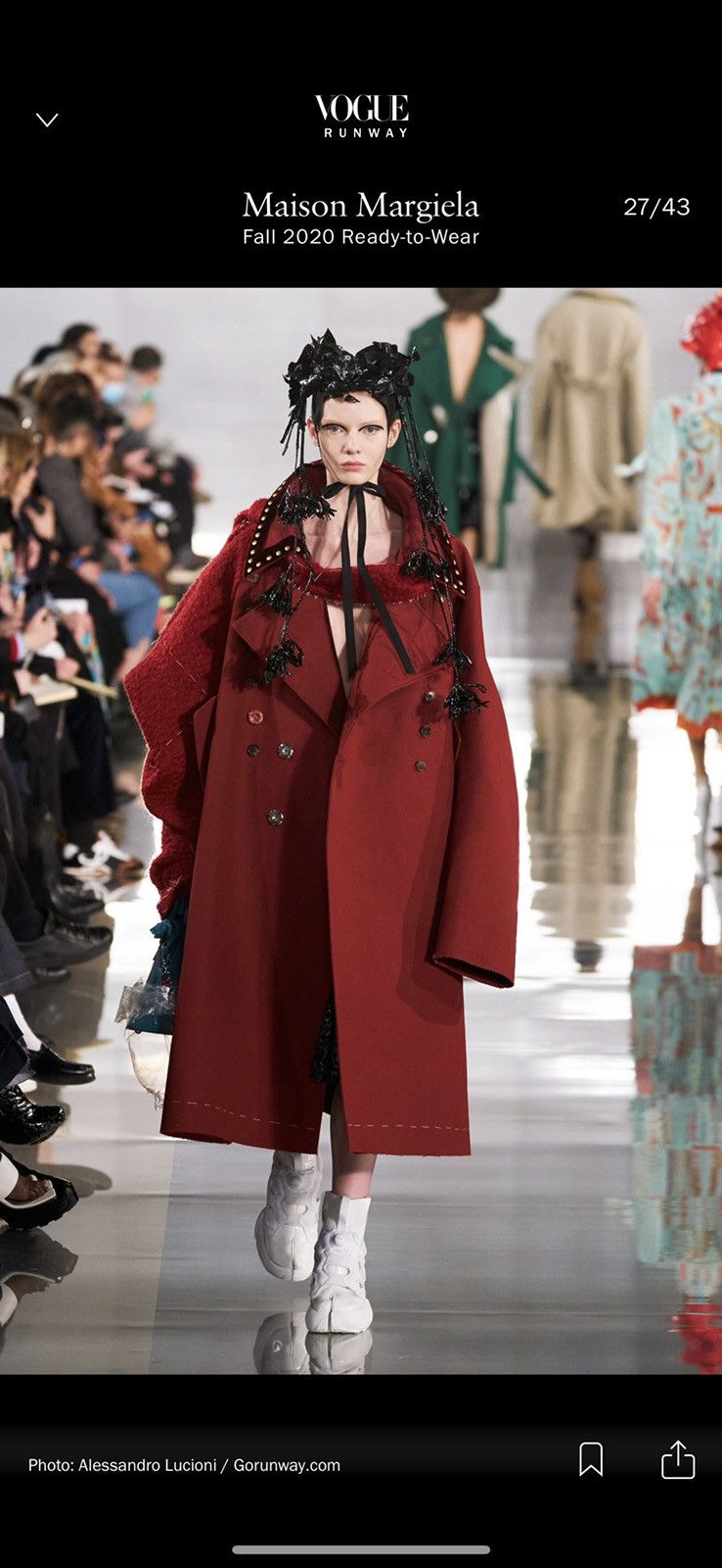 Maison Margiela FW20 Co-Ed rivet oversize coat