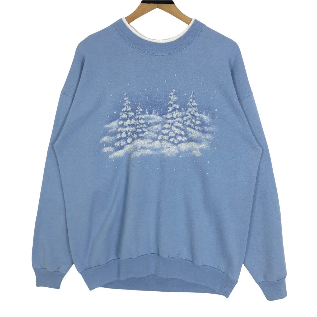 Vintage Vintage 90s Morning Sun Christmas Tree Crewneck Sweatshirt Size US XL / EU 56 / 4 - 1 Thumbnail