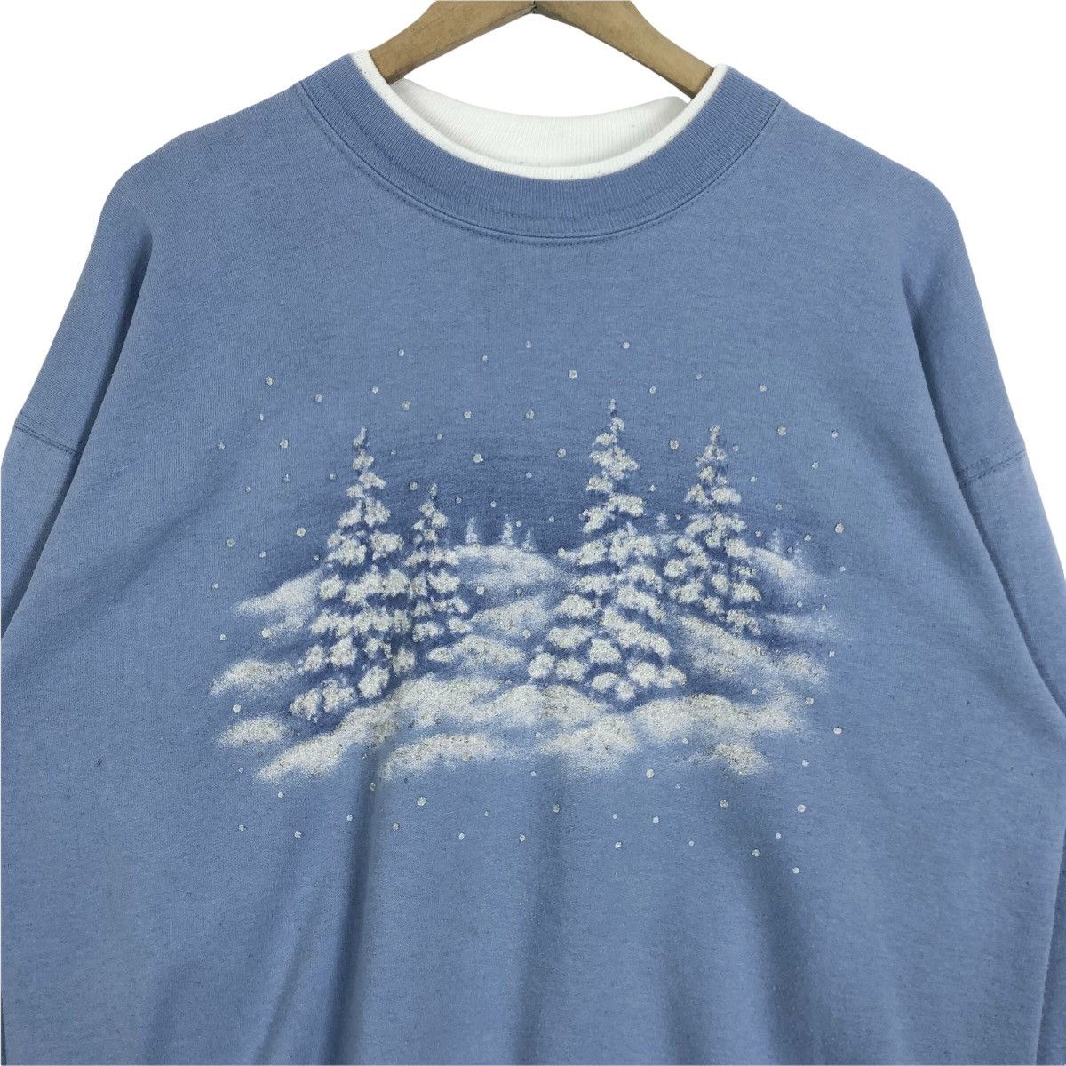 Vintage Vintage 90s Morning Sun Christmas Tree Crewneck Sweatshirt Size US XL / EU 56 / 4 - 5 Thumbnail
