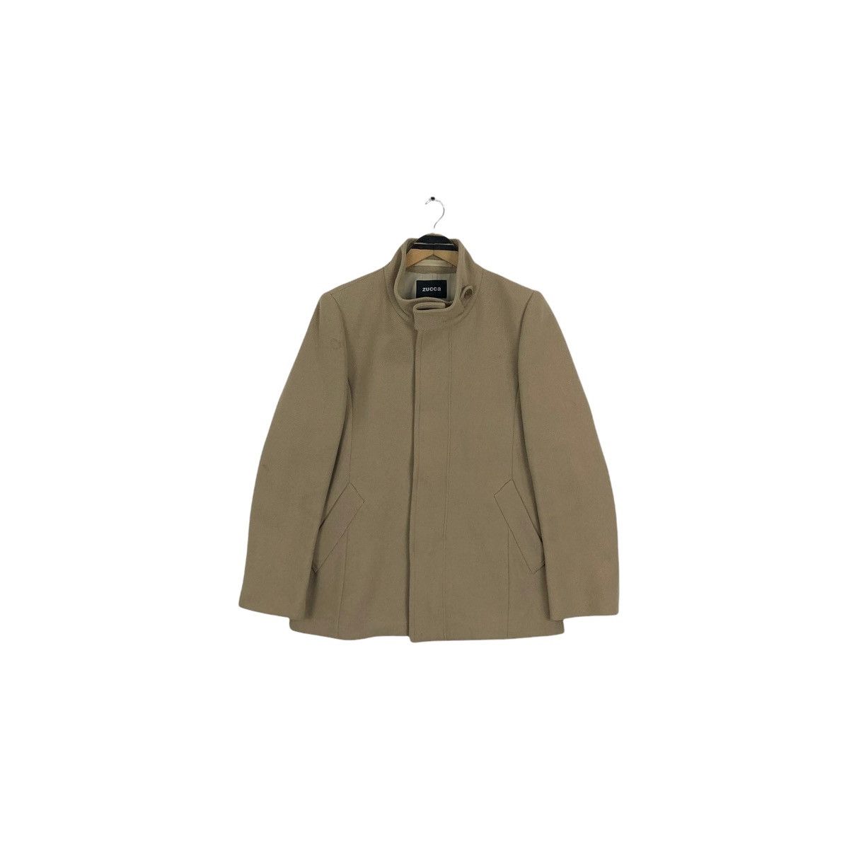 Issey Miyake Cabane De Zucca Issey Miyake Mock Neck Wool Short Coat Size US S / EU 44-46 / 1 - 2 Thumbnail