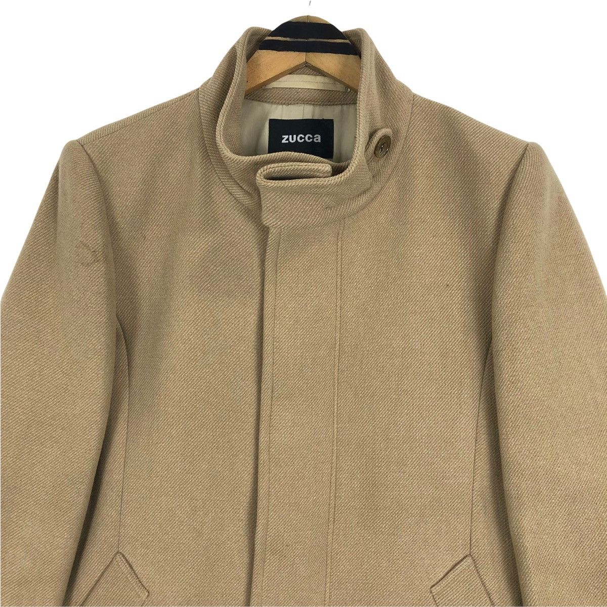 Issey Miyake Cabane De Zucca Issey Miyake Mock Neck Wool Short Coat Size US S / EU 44-46 / 1 - 5 Thumbnail