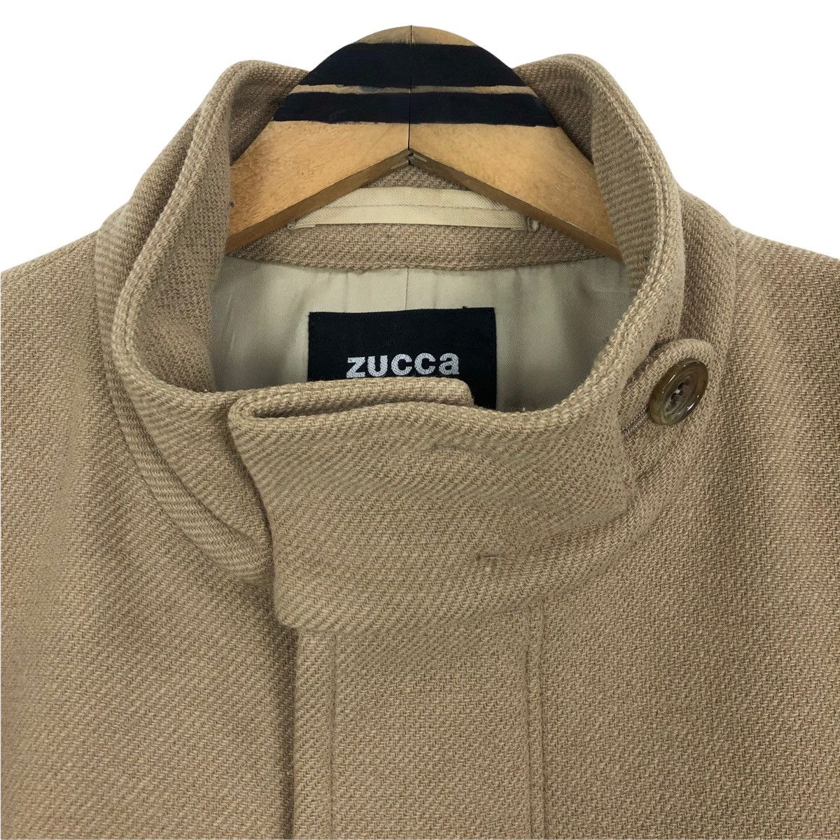 Issey Miyake Cabane De Zucca Issey Miyake Mock Neck Wool Short Coat Size US S / EU 44-46 / 1 - 7 Thumbnail