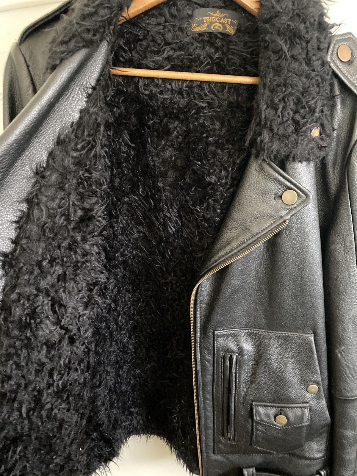 Other The Cast NYC shearling lined Leather Jacket Size US XL / EU 56 / 4 - 4 Thumbnail
