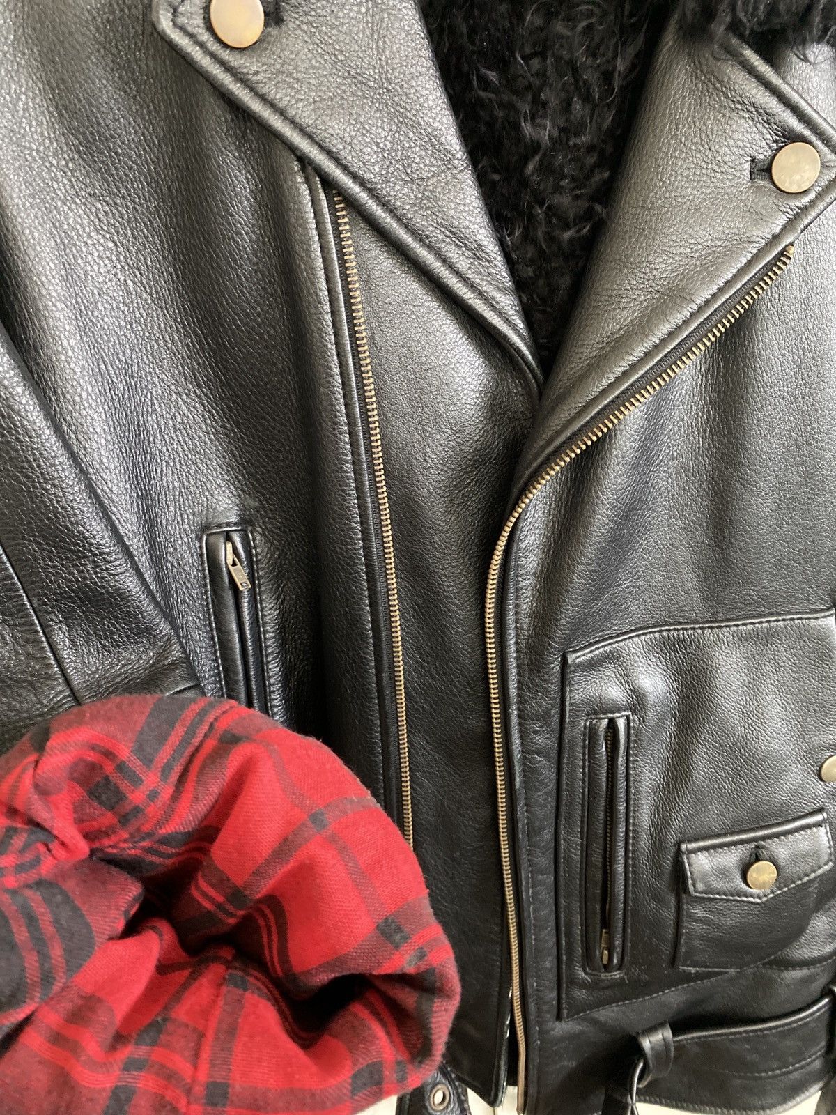 Other The Cast NYC shearling lined Leather Jacket Size US XL / EU 56 / 4 - 5 Thumbnail