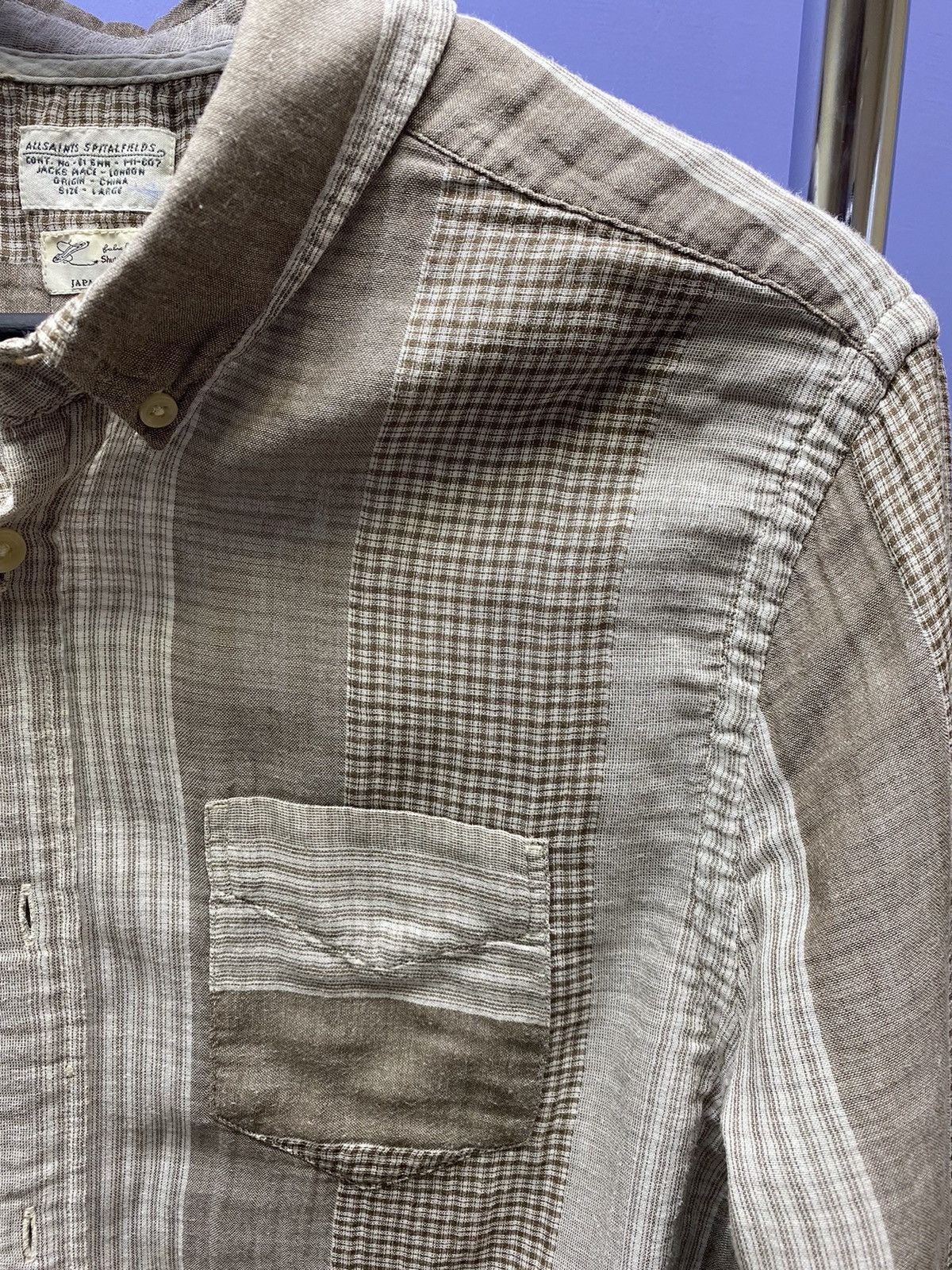 Other Allsaints Spitalfields Japan Made Shirt Men’s L Beige Size US L / EU 52-54 / 3 - 8 Thumbnail