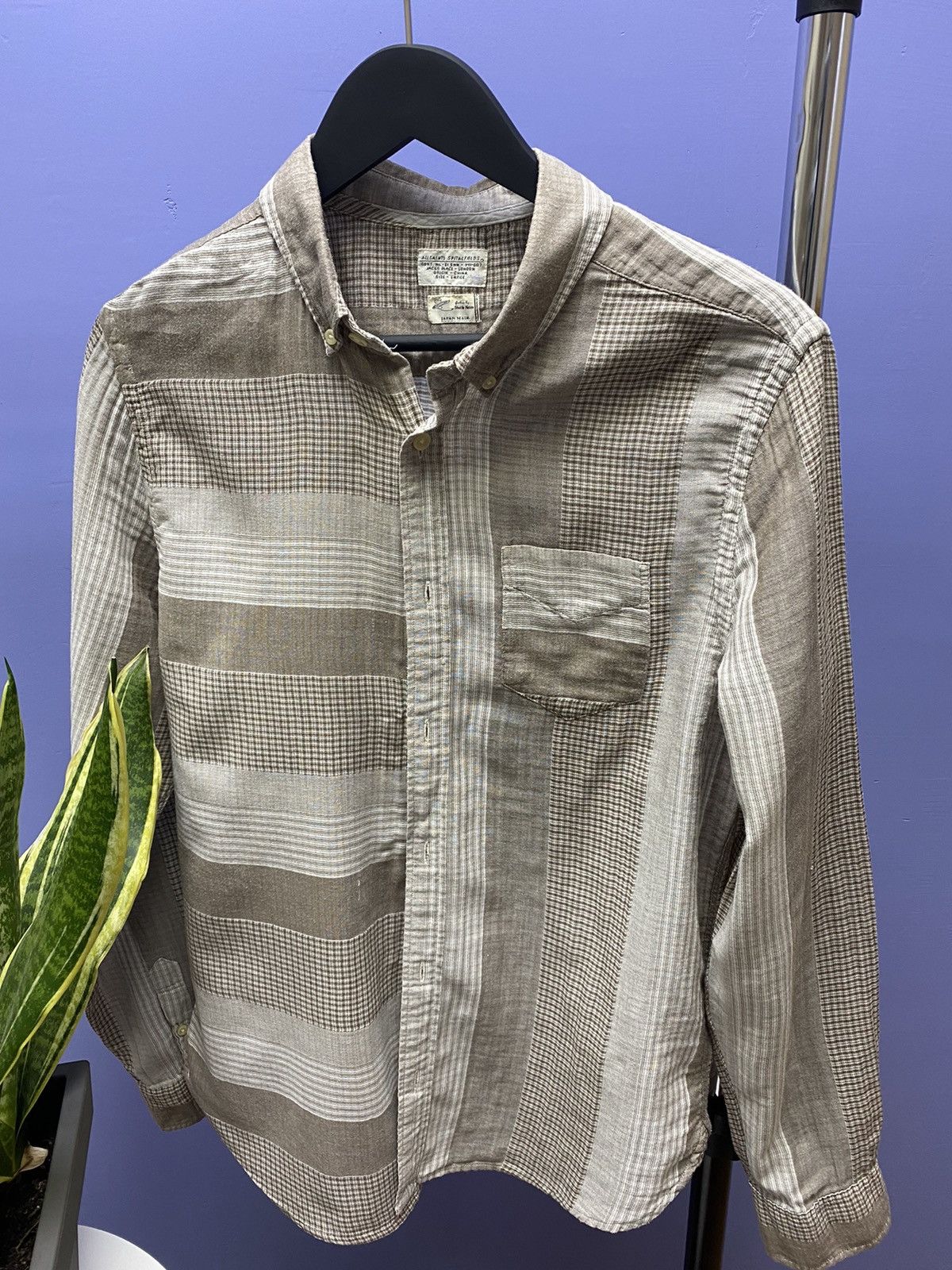 Other Allsaints Spitalfields Japan Made Shirt Men’s L Beige Size US L / EU 52-54 / 3 - 6 Thumbnail
