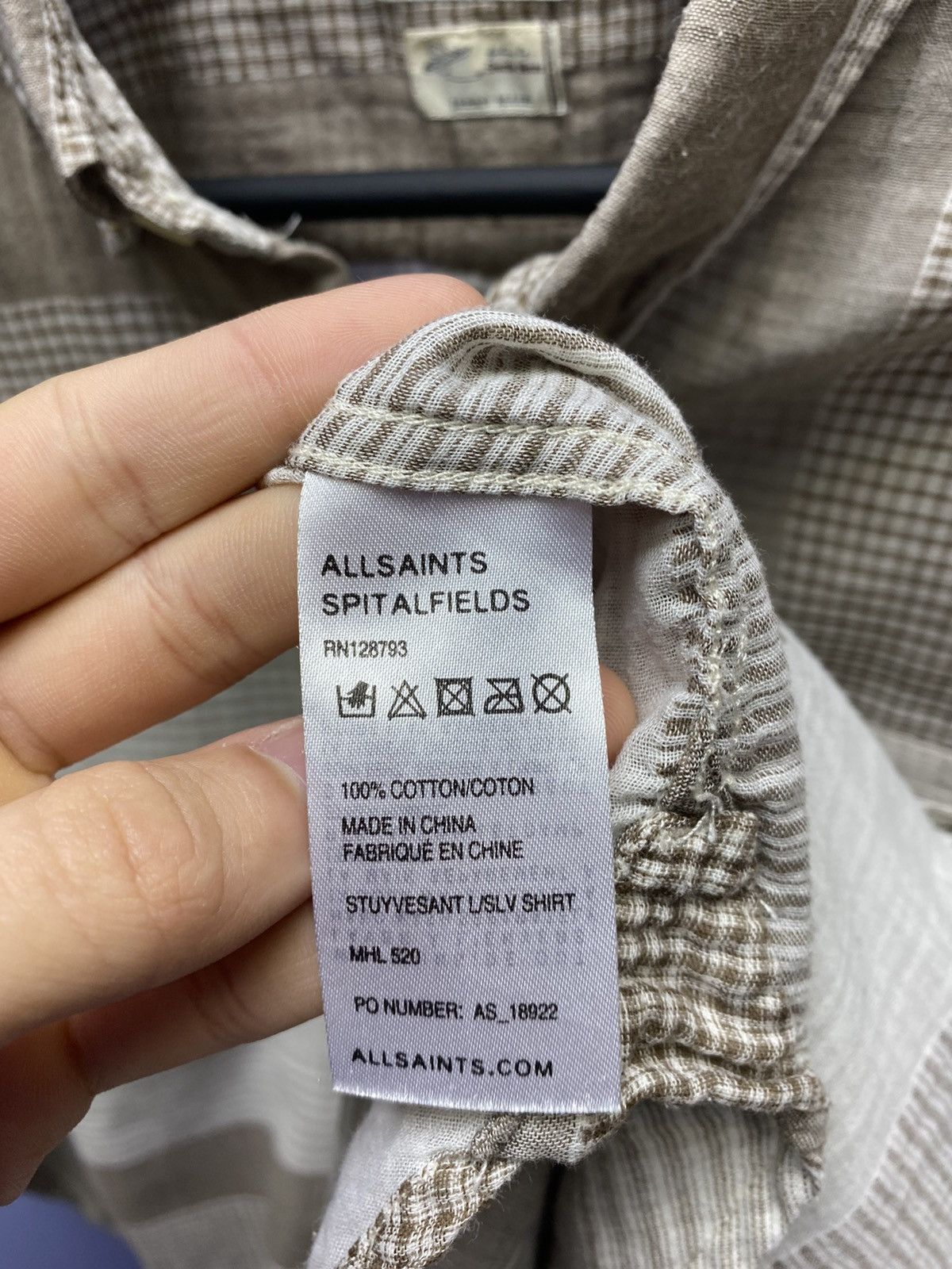 Other Allsaints Spitalfields Japan Made Shirt Men’s L Beige Size US L / EU 52-54 / 3 - 10 Thumbnail