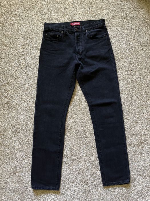 Supreme Stone Washed Black Slim Jeans | Grailed