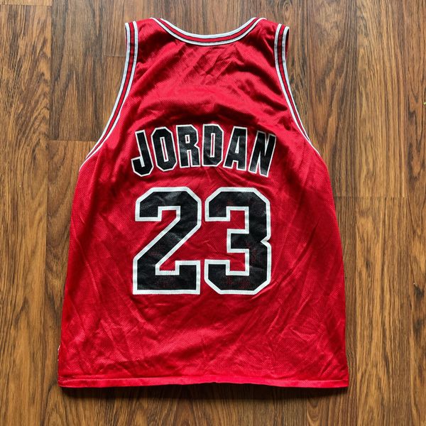 Michael Jordan Chicago Bulls Black 23 Jersey Size XL 48 Champion Reversible