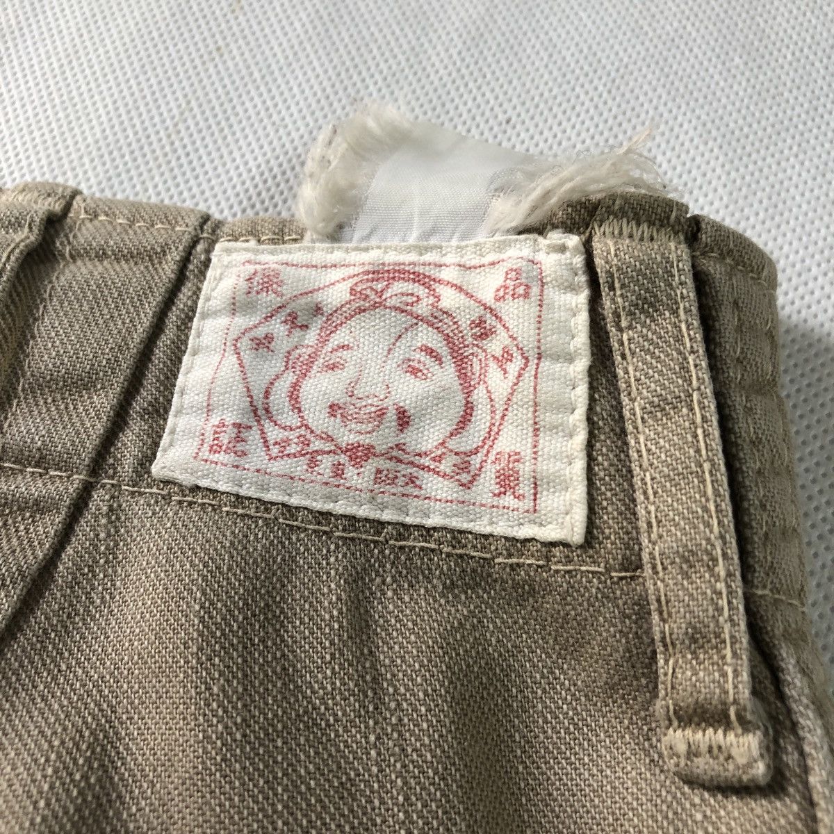 Evisu Vintage Evis Military Chino Khaki Distressed Pant Size US 29 - 13 Thumbnail