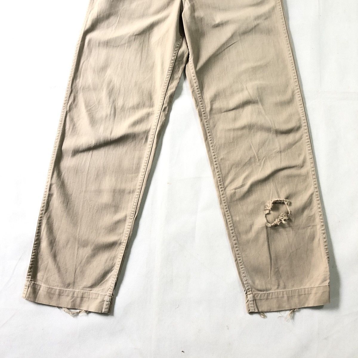 Evisu Vintage Evis Military Chino Khaki Distressed Pant Size US 29 - 5 Thumbnail