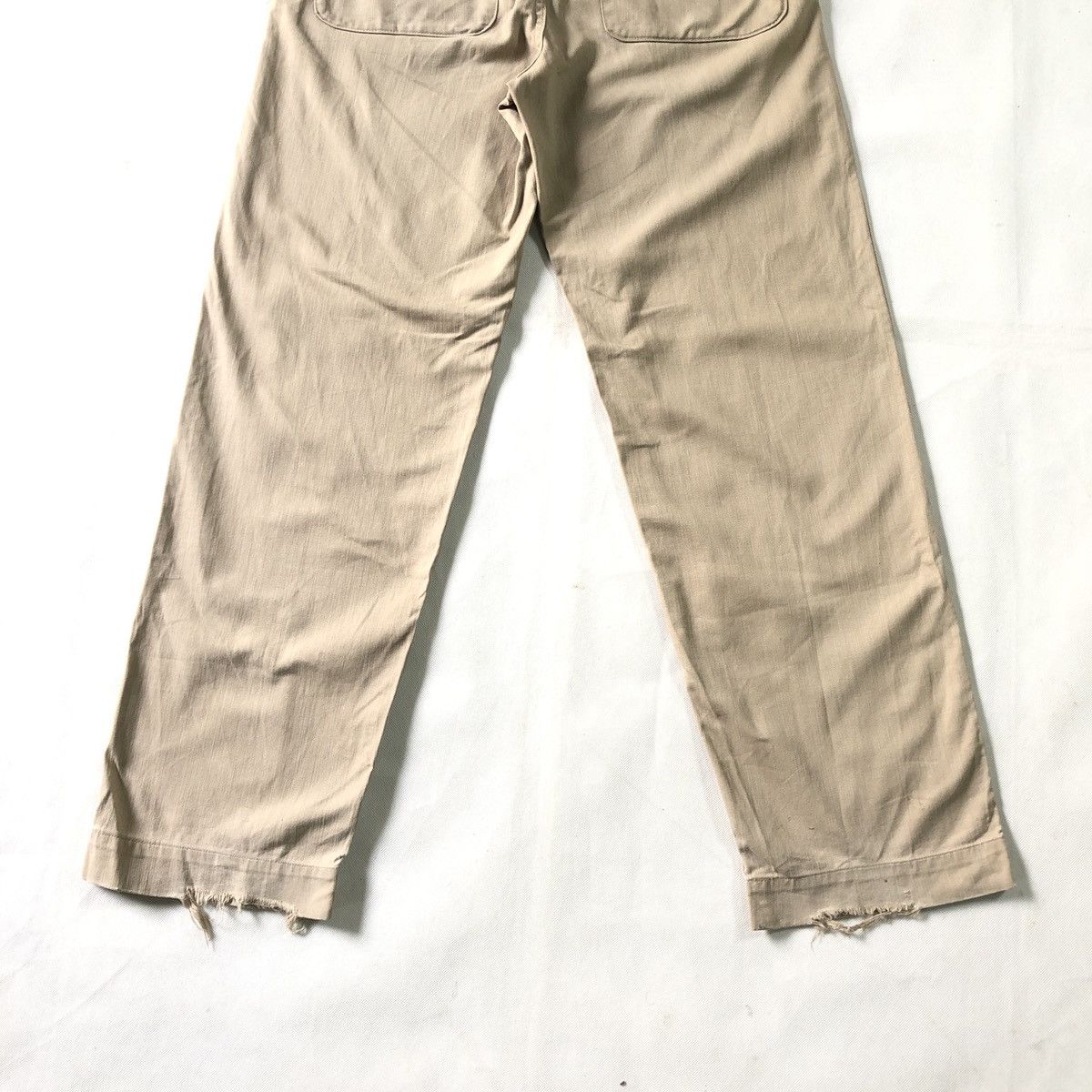 Evisu Vintage Evis Military Chino Khaki Distressed Pant Size US 29 - 10 Thumbnail