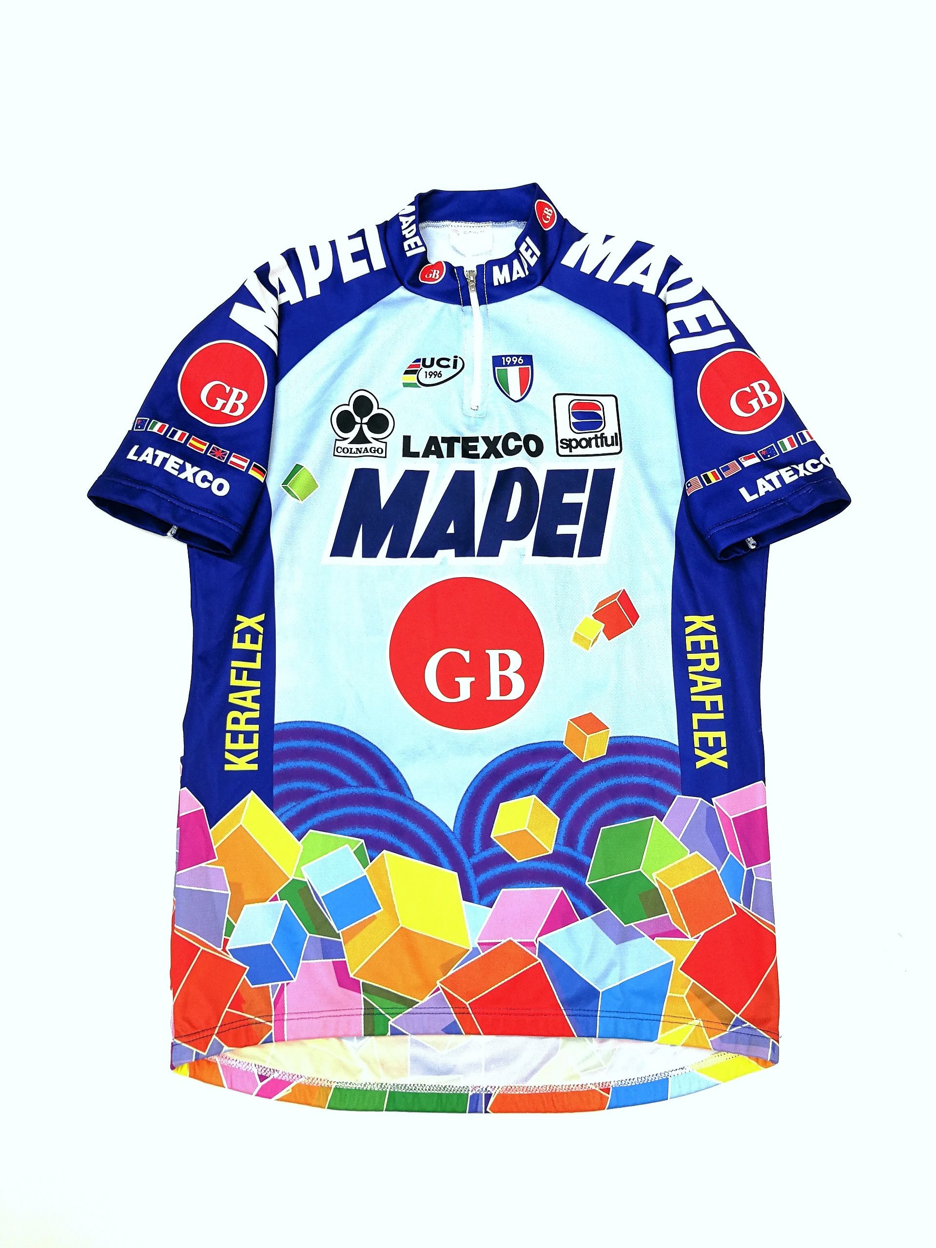 Vintage Vintage Sportfull Mapei Cycling Jersey UCI 1996 Size US M / EU 48-50 / 2 - 9 Thumbnail