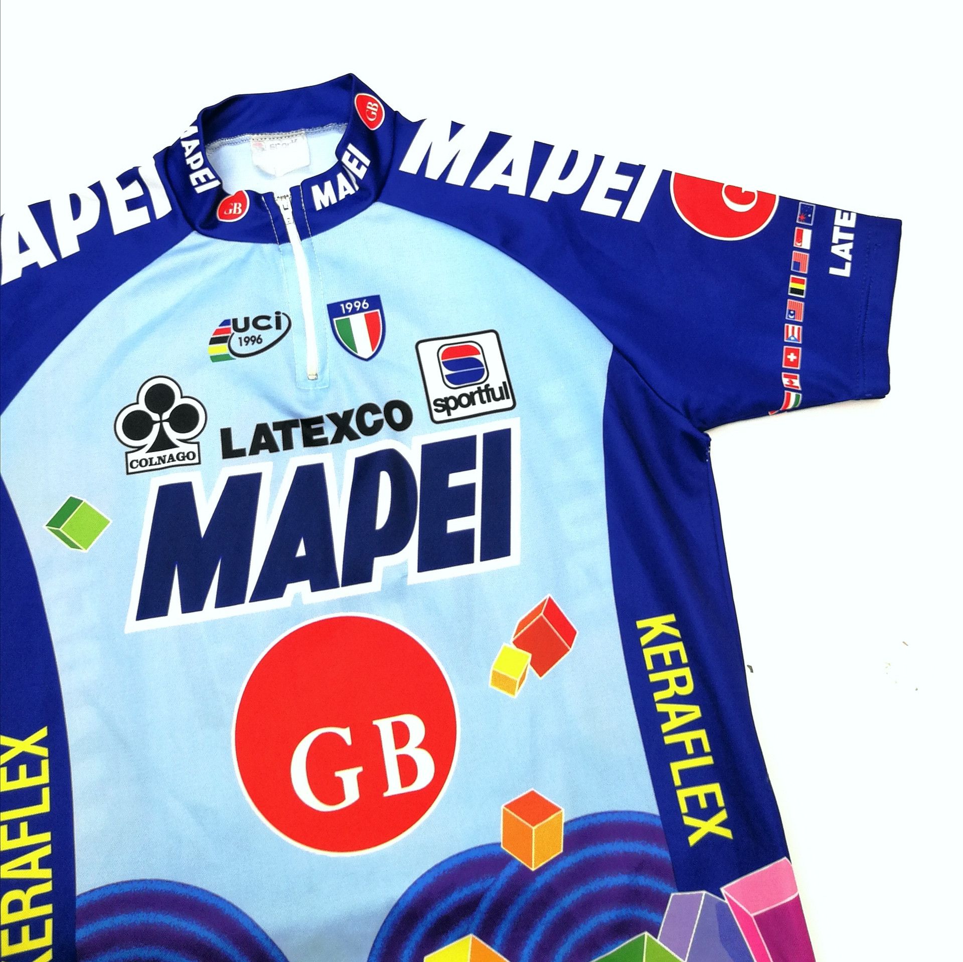 Vintage Vintage Sportfull Mapei Cycling Jersey UCI 1996 Size US M / EU 48-50 / 2 - 3 Thumbnail