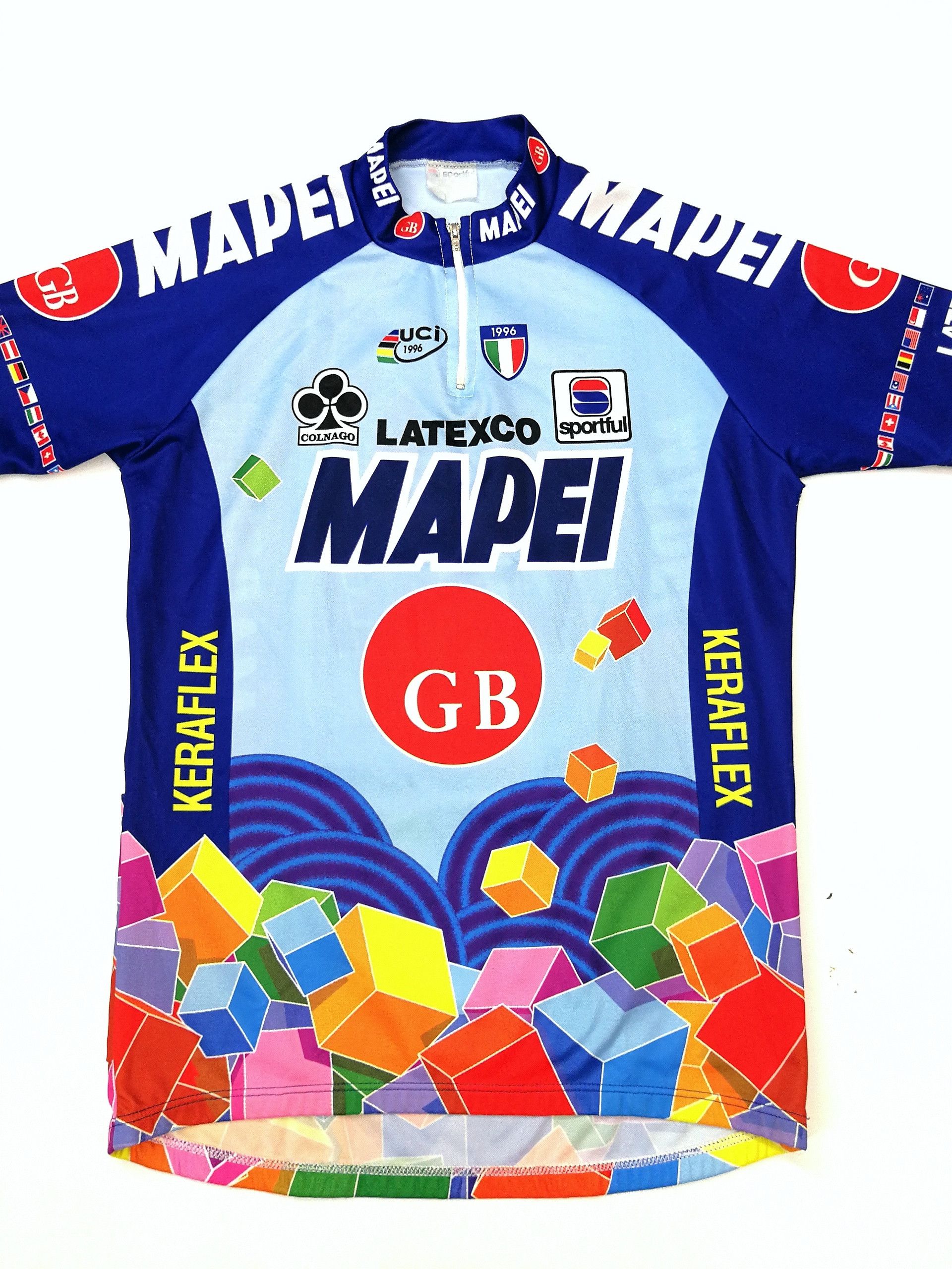 Vintage Vintage Sportfull Mapei Cycling Jersey UCI 1996 Size US M / EU 48-50 / 2 - 2 Thumbnail