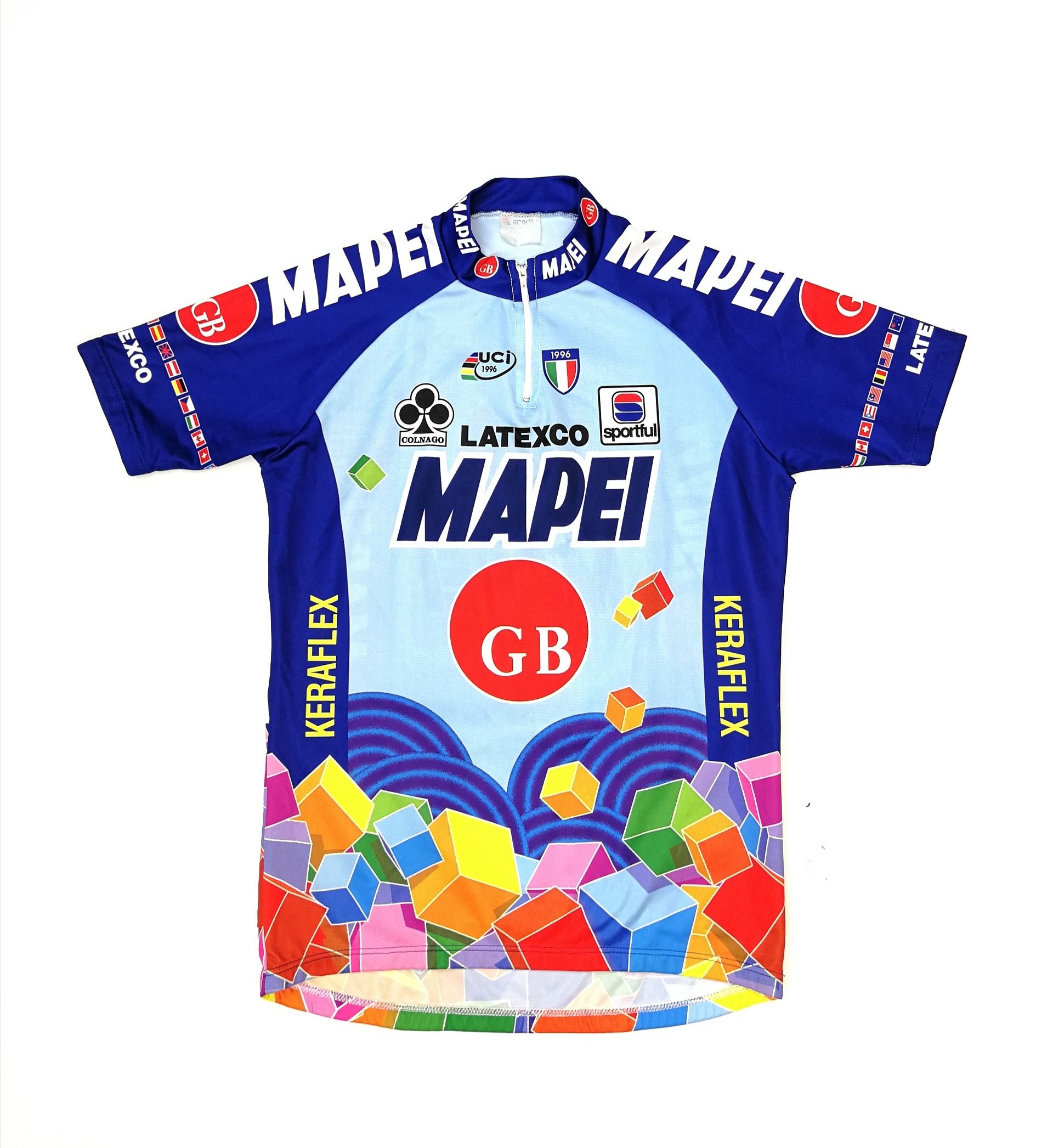 Vintage Vintage Sportfull Mapei Cycling Jersey UCI 1996 Size US M / EU 48-50 / 2 - 1 Thumbnail