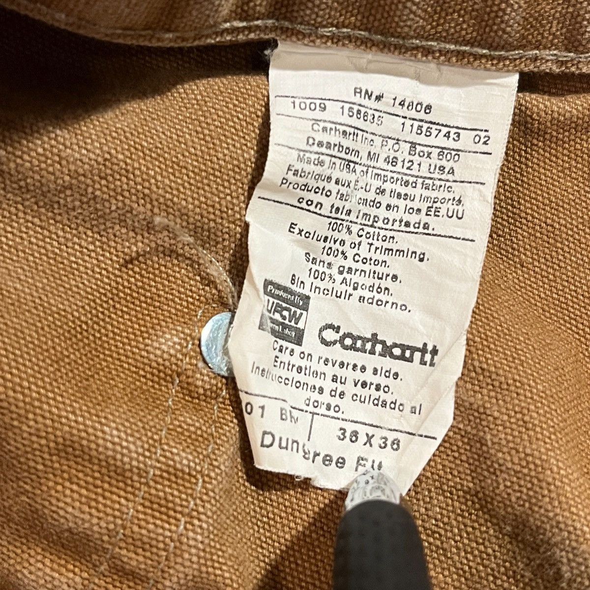 Carhartt × Vintage Vintage Carhartt Double Knee Pants Tan Size US 36 / EU 52 - 3 Thumbnail