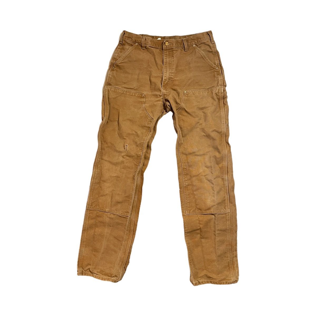 Carhartt × Vintage Vintage Carhartt Double Knee Pants Tan Size US 36 / EU 52 - 1 Thumbnail