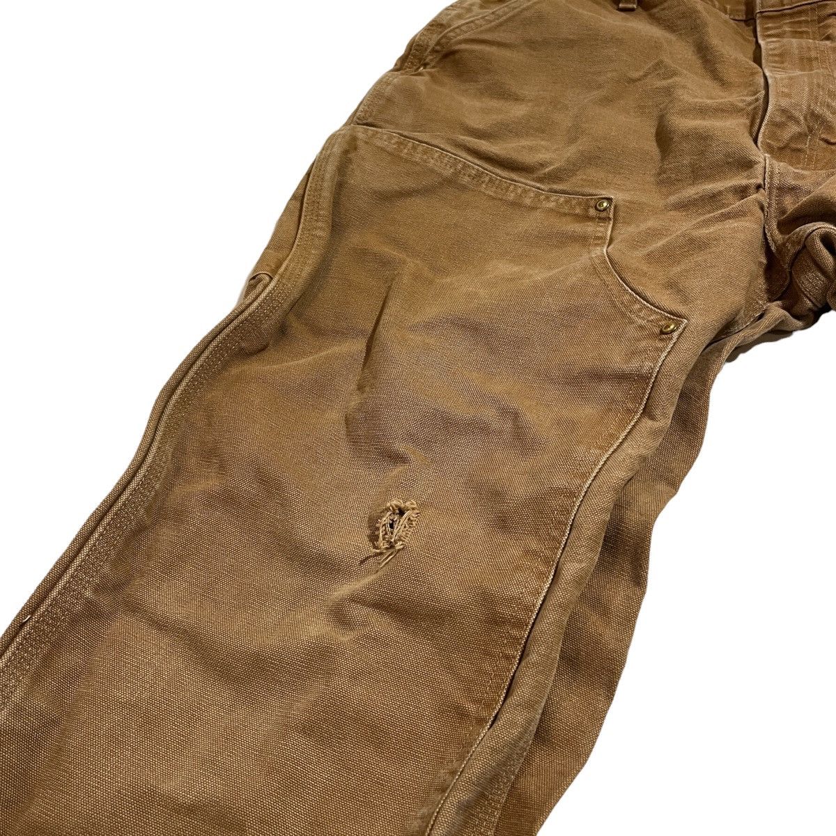 Carhartt × Vintage Vintage Carhartt Double Knee Pants Tan Size US 36 / EU 52 - 2 Thumbnail