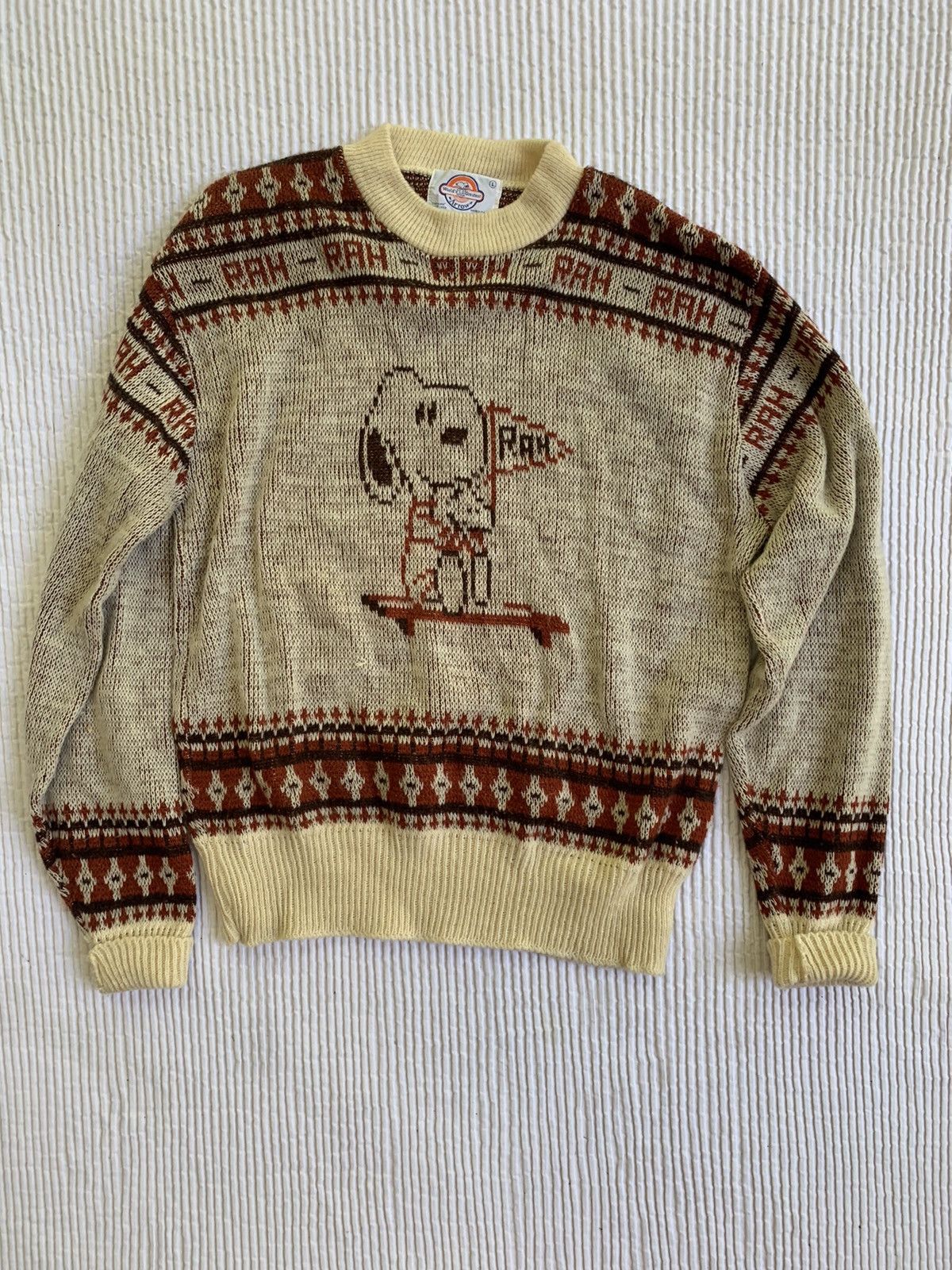Vintage Vintage Snoopy Knit Wool Sweater Rah Arrow 50s 60s 70s idk