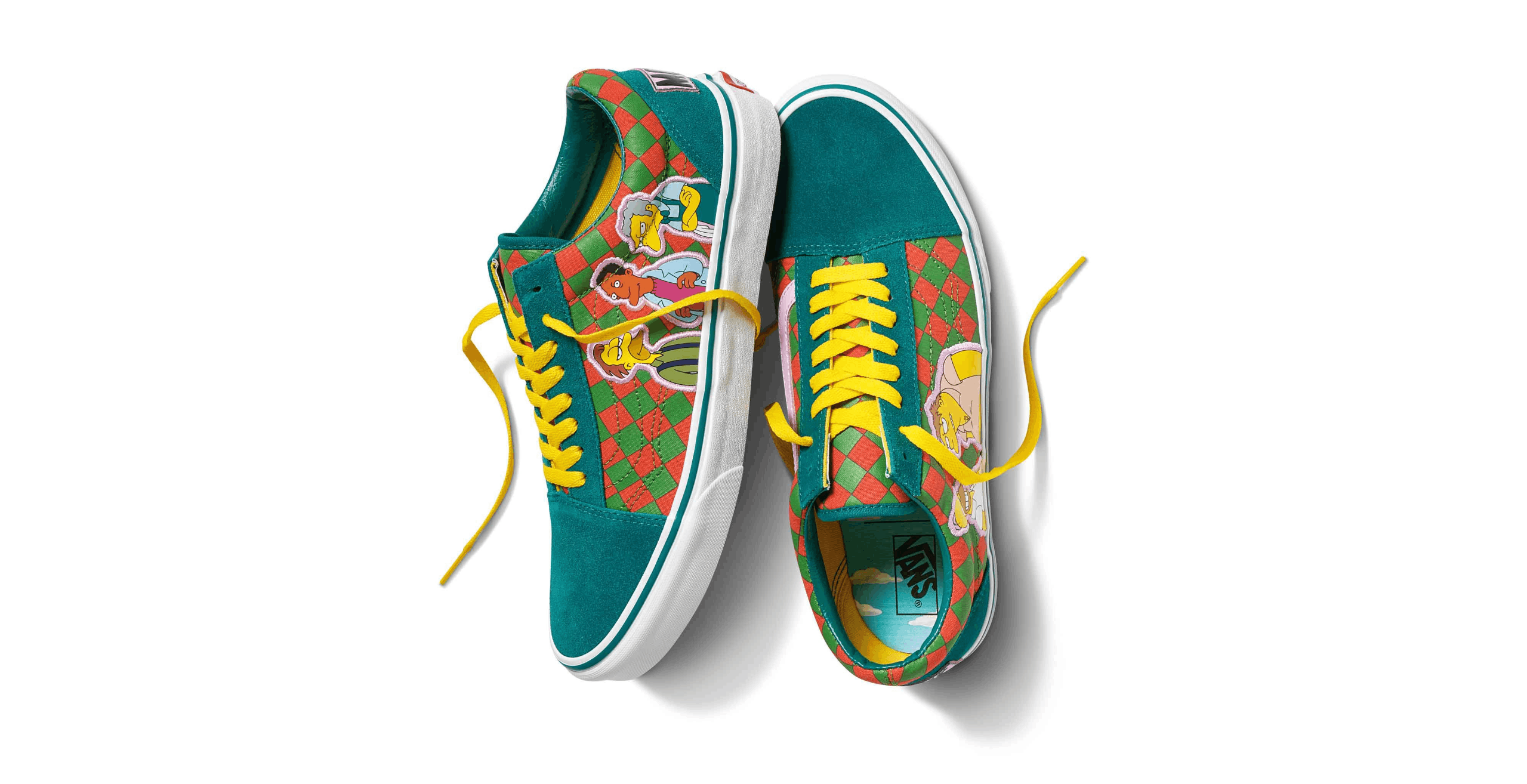 Size US Vans Old Skool The Simpsons Moe's Bar Green